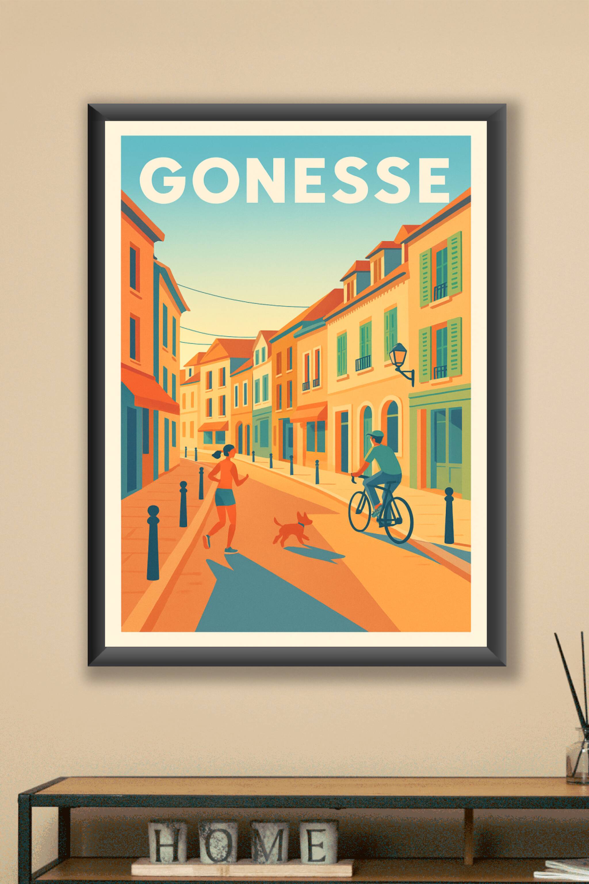 Affiche Gonesse — L'art de vivre au cœur de la ville · poster d'art de Gonesse