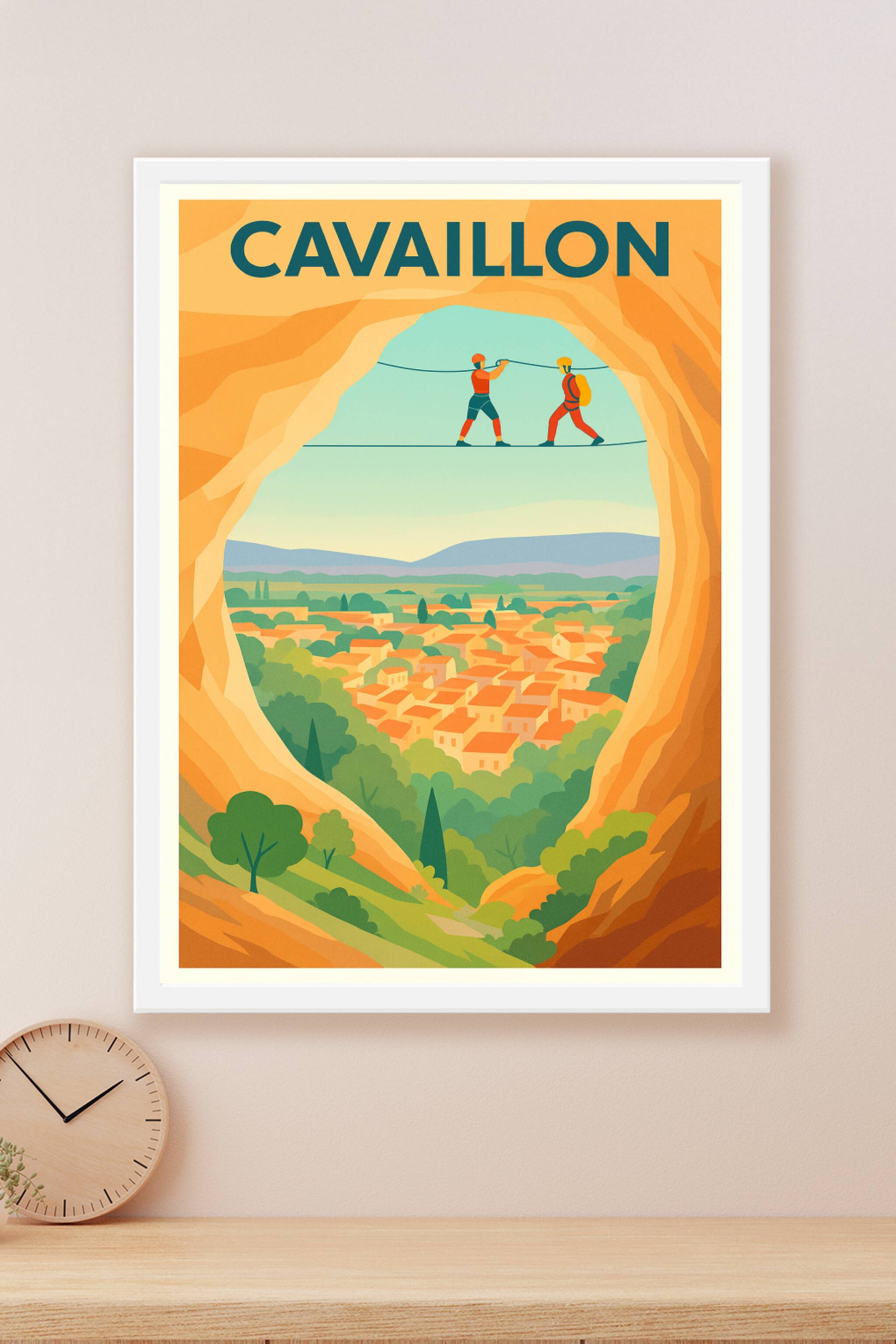 Affiche Cavaillon — Aventure en hauteur et paysages pittoresques · poster d'art de Cavaillon