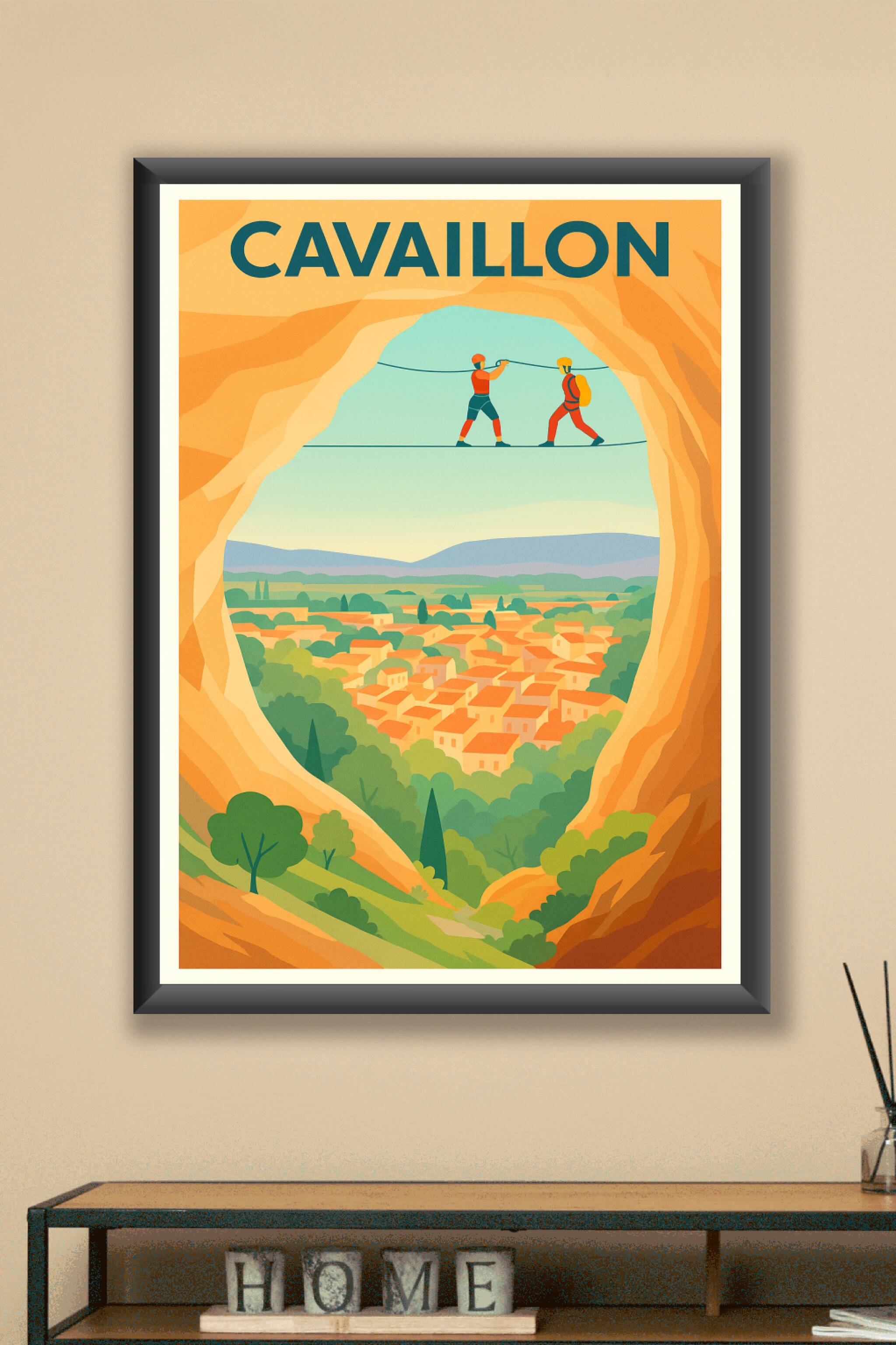 Affiche Cavaillon — Aventure en hauteur et paysages pittoresques · poster d'art de Cavaillon