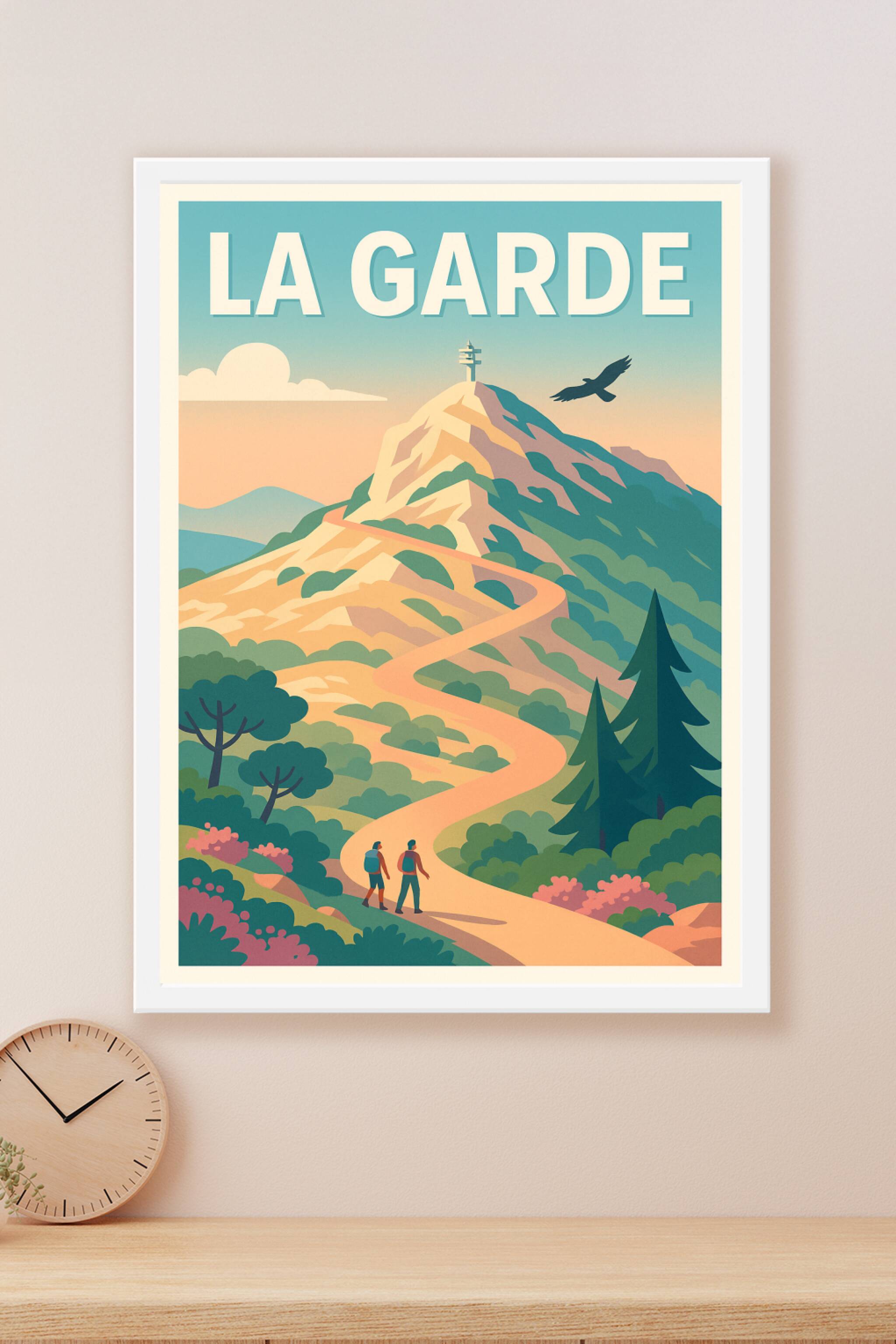 Affiche La Garde — Escapade Nature au Sommet · poster d'art de La Garde