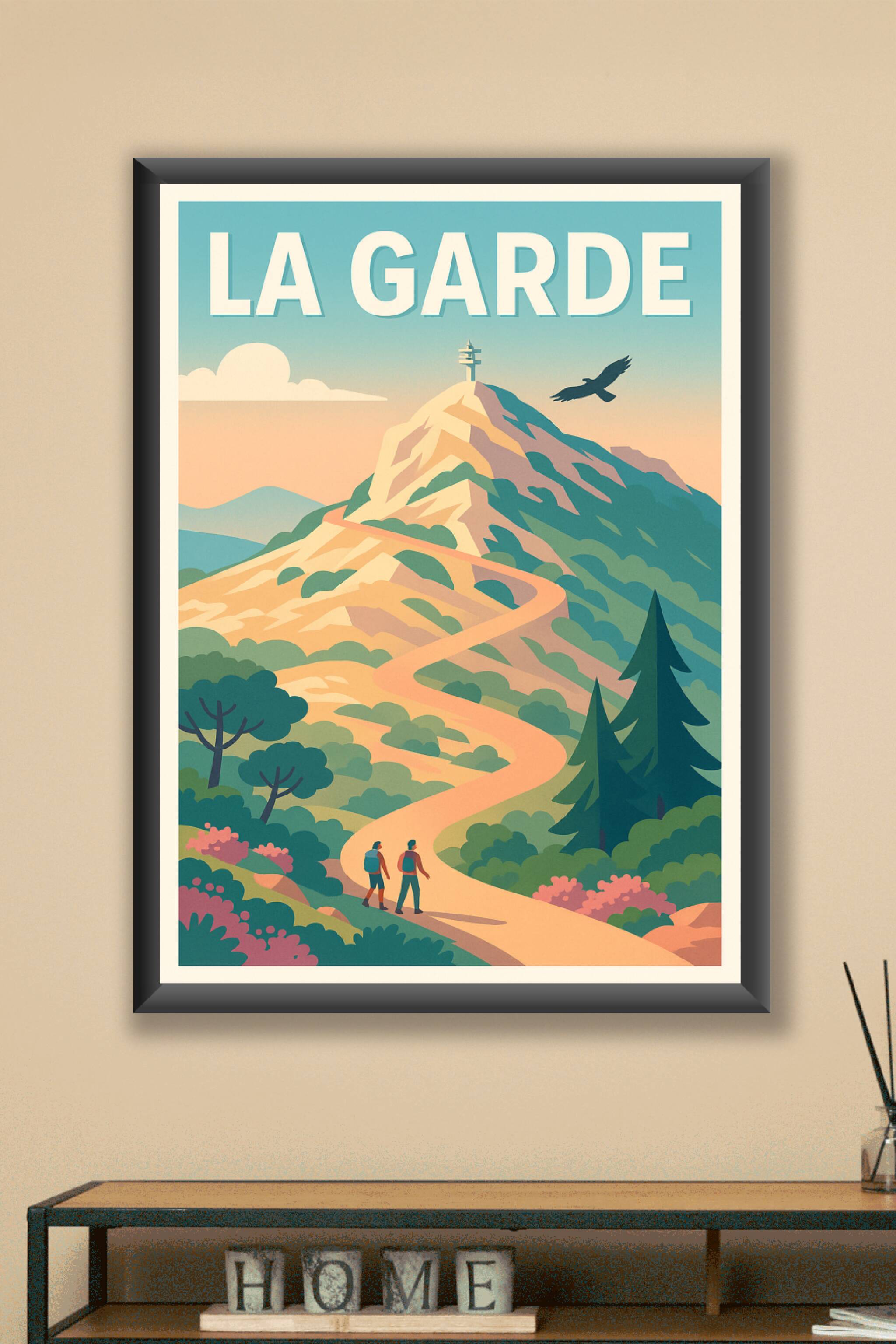 Affiche La Garde — Escapade Nature au Sommet · poster d'art de La Garde