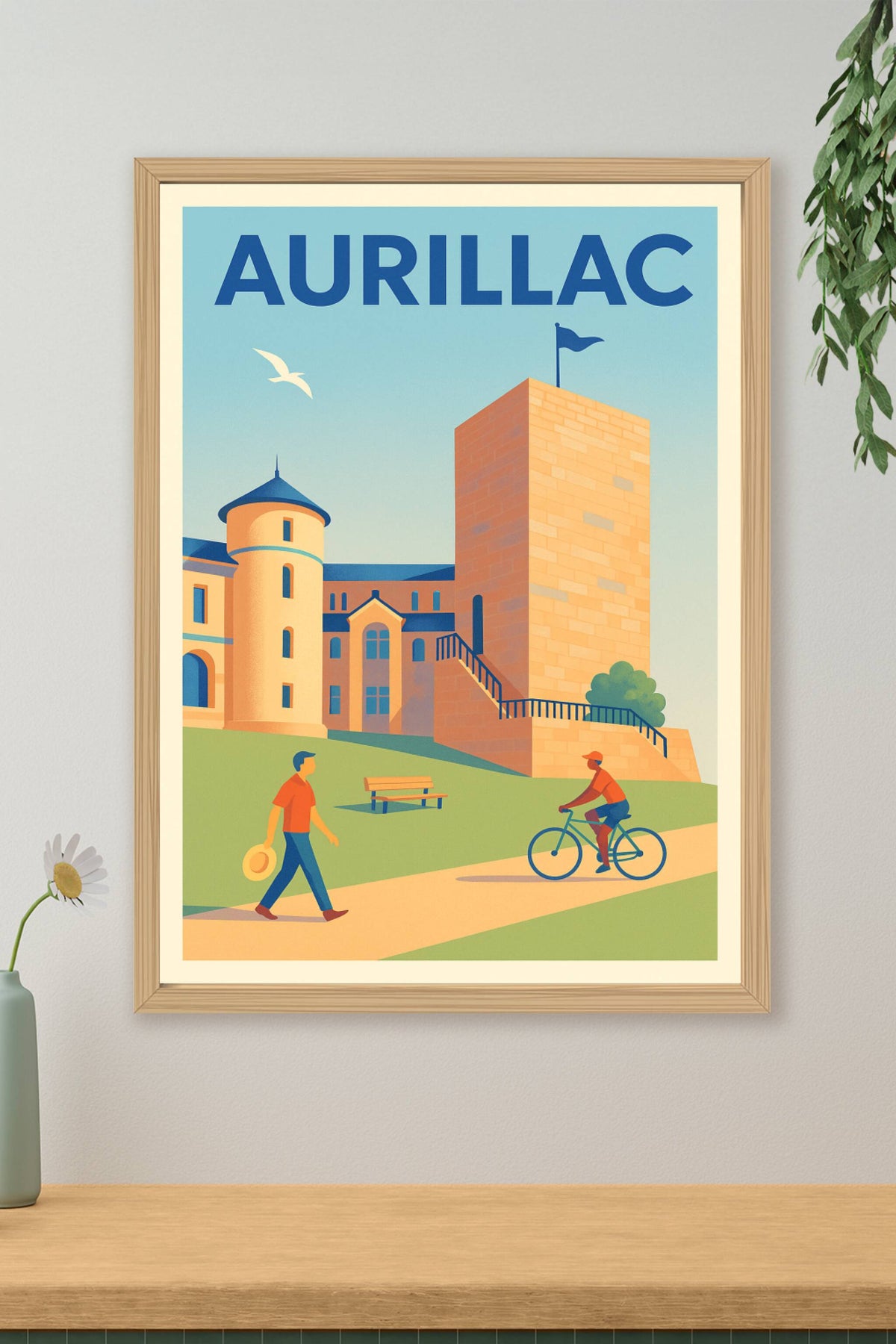 Affiche Aurillac — Charme et sérénité au cœur du Cantal · poster d'art de Aurillac
