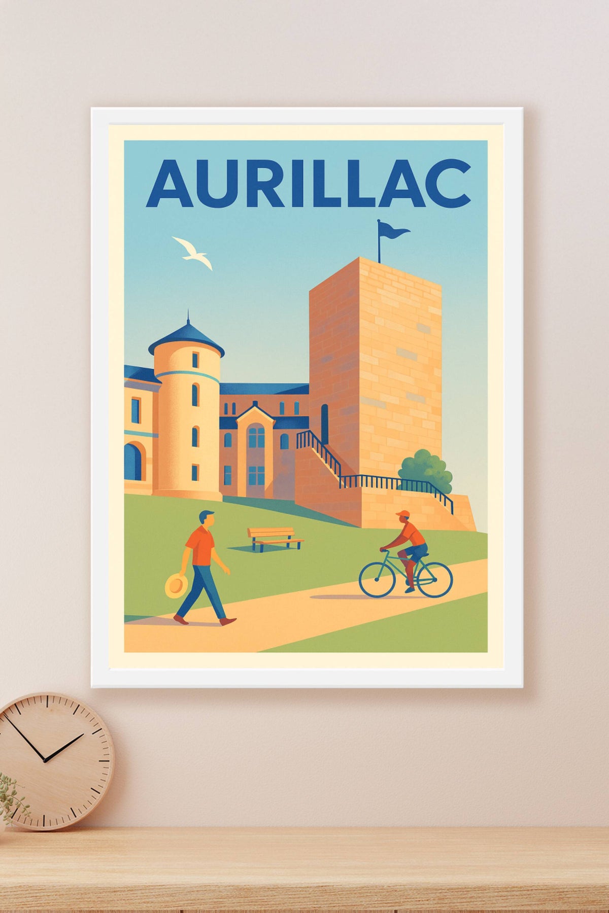 Affiche Aurillac — Charme et sérénité au cœur du Cantal · poster d'art de Aurillac