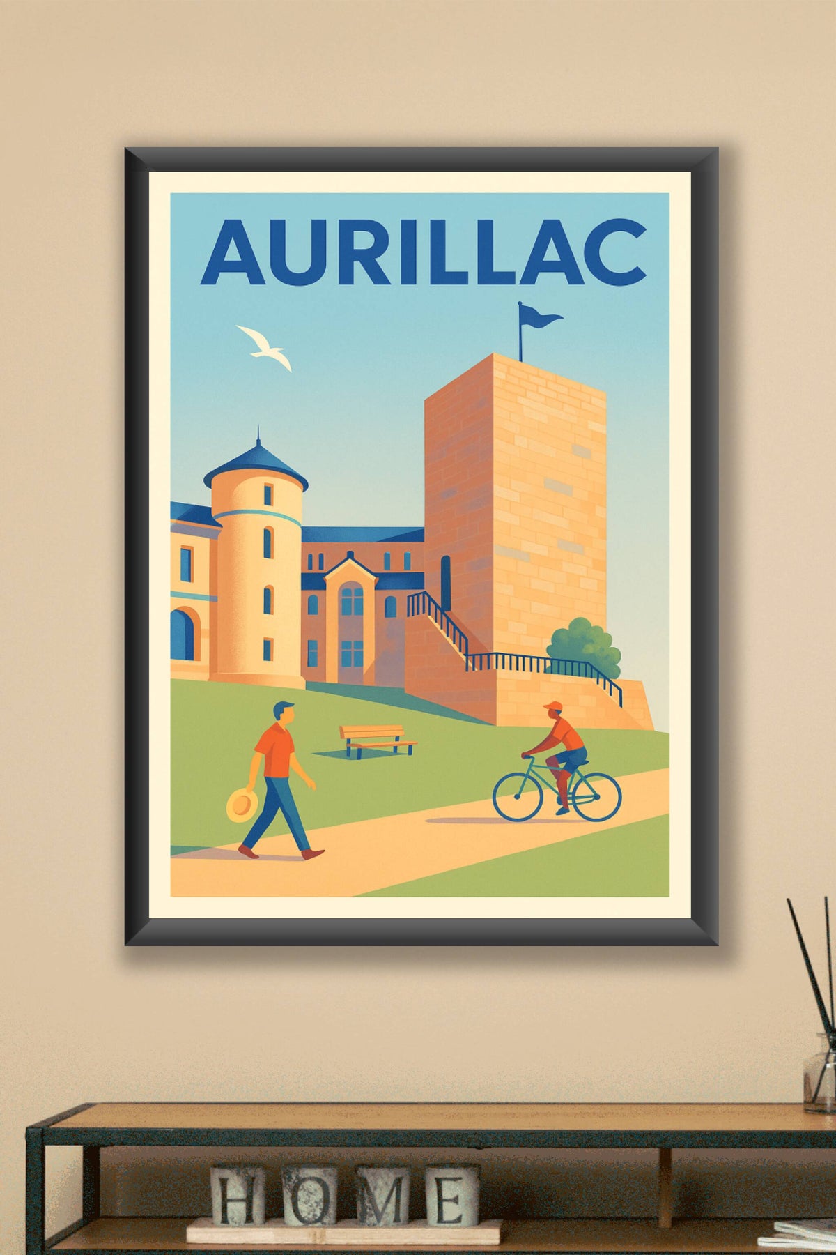 Affiche Aurillac — Charme et sérénité au cœur du Cantal · poster d'art de Aurillac