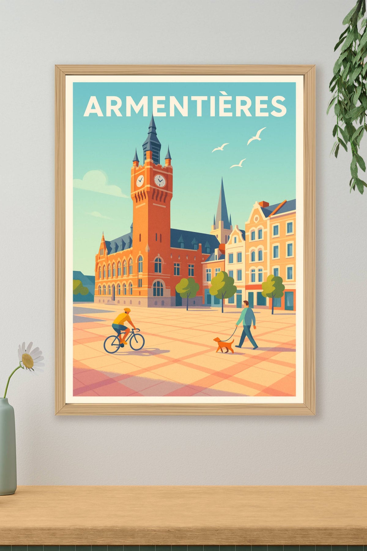 Affiche Armentières — Charme et vie paisible au cœur de la ville · poster d'art de Armentières