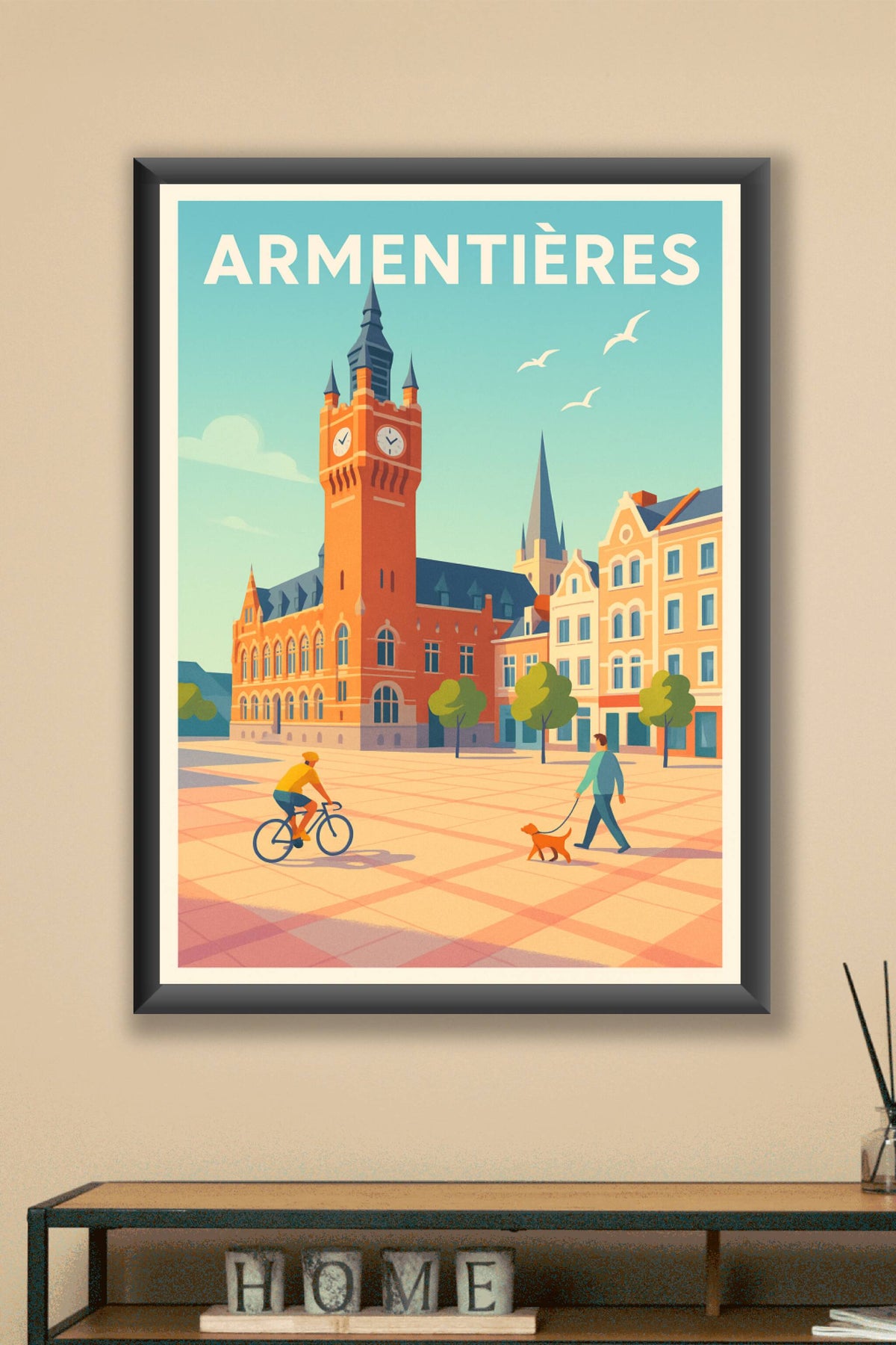 Affiche Armentières — Charme et vie paisible au cœur de la ville · poster d'art de Armentières