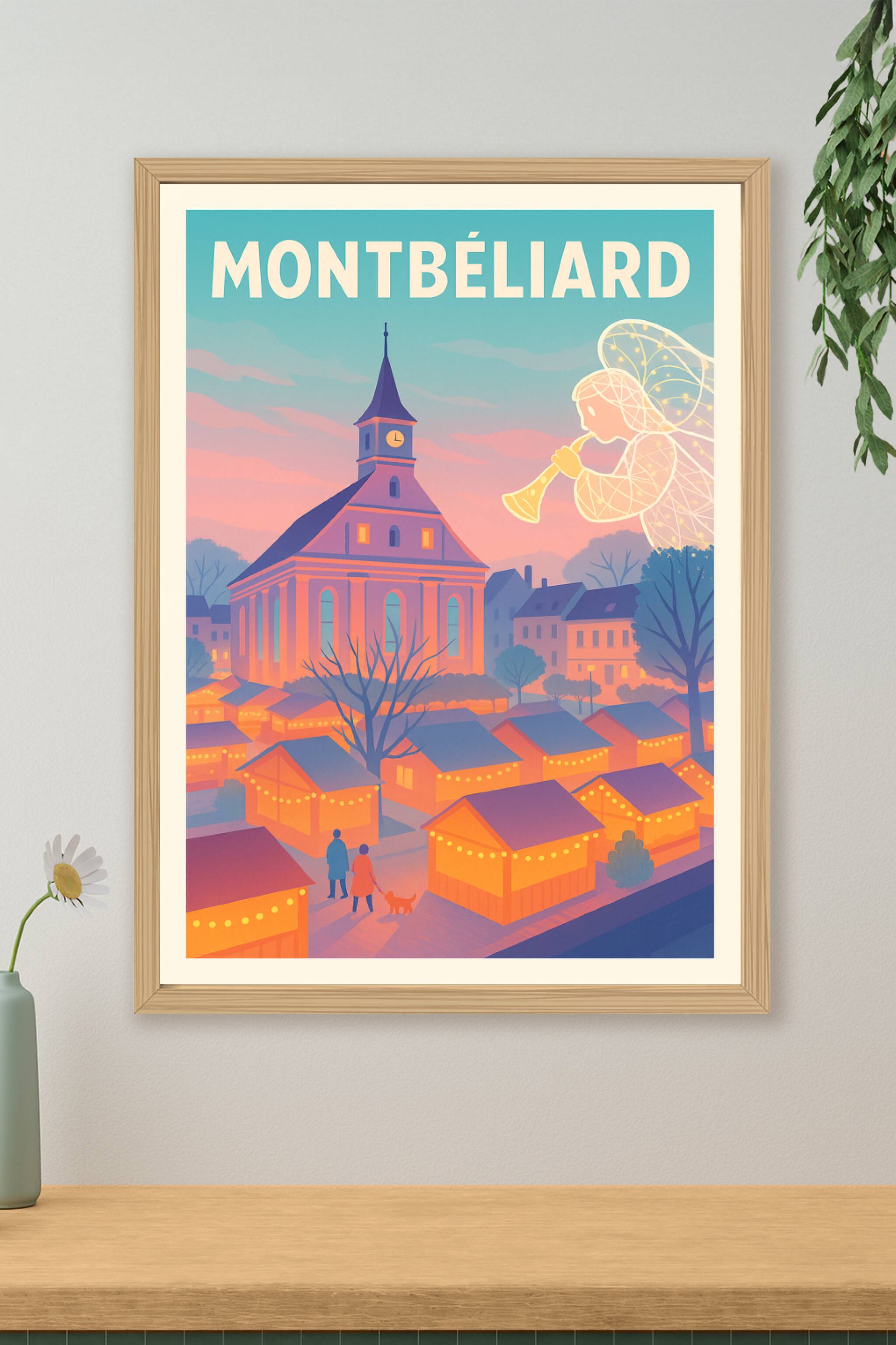 Affiche de Montbéliard - Lumières enchantées du marché de Noël