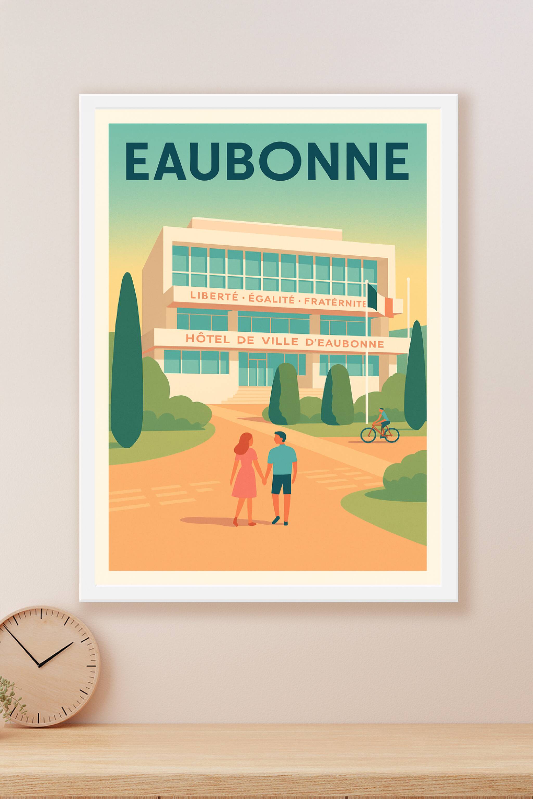 Affiche Eaubonne — Charme et sérénité au cœur de la ville · poster d'art de Eaubonne