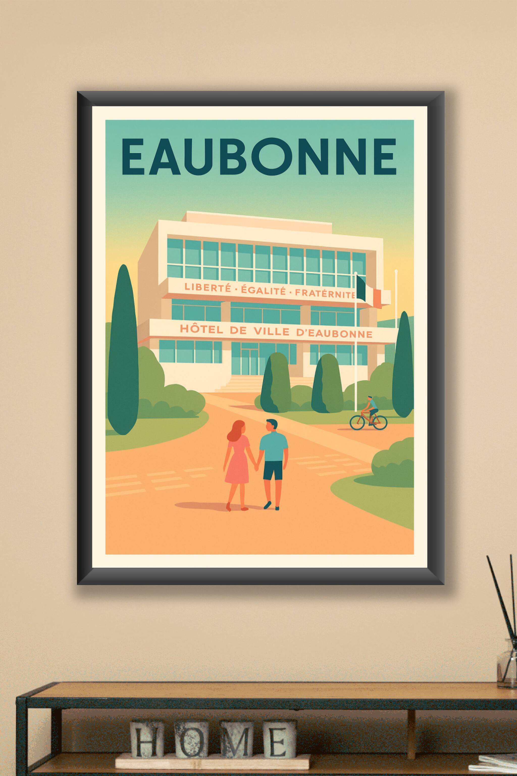Affiche Eaubonne — Charme et sérénité au cœur de la ville · poster d'art de Eaubonne