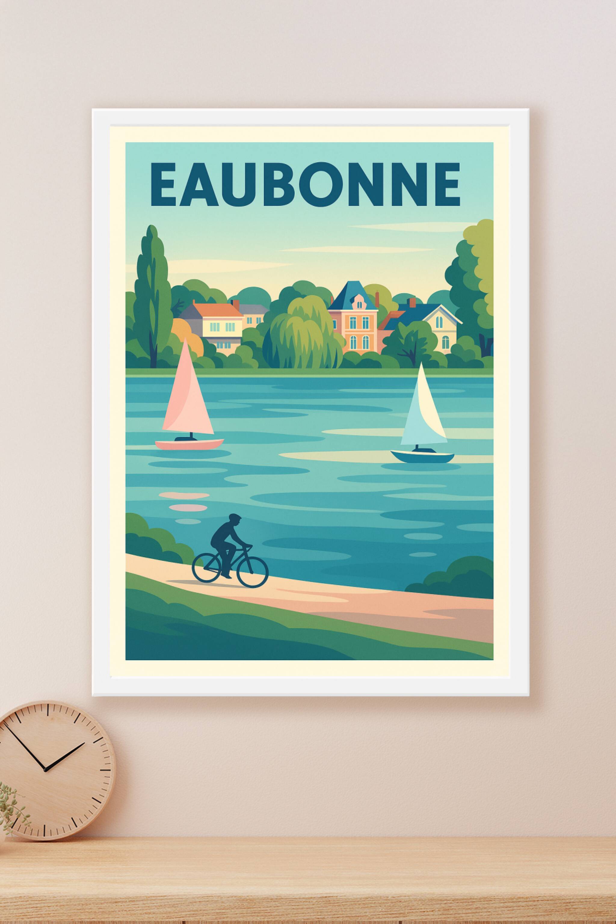 Affiche Eaubonne — Sérénité entre nature et rivière · poster d'art de Eaubonne
