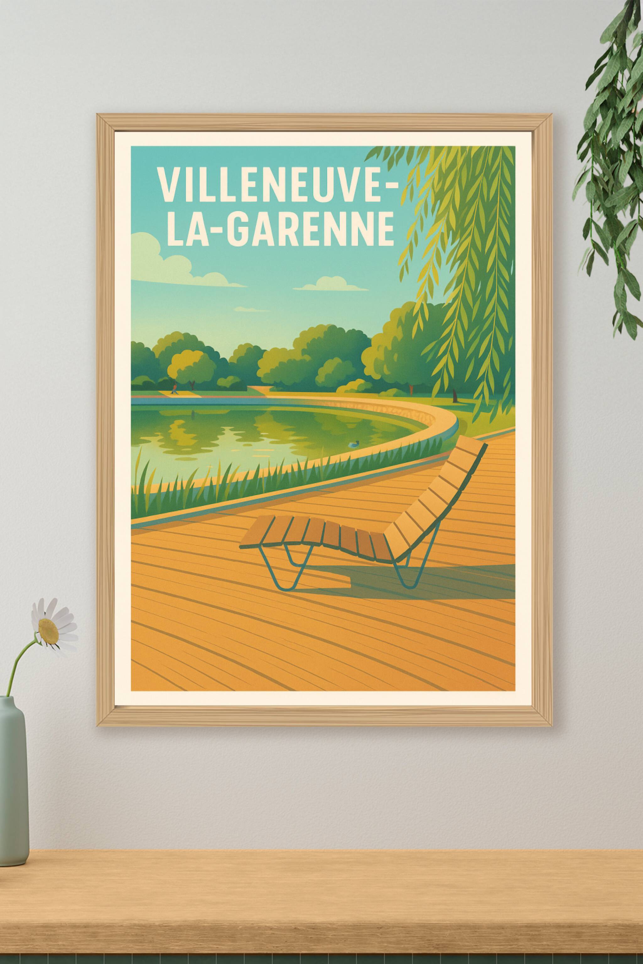 Affiche de Villeneuve-la-Garenne - Havre de paix au bord de l'eau