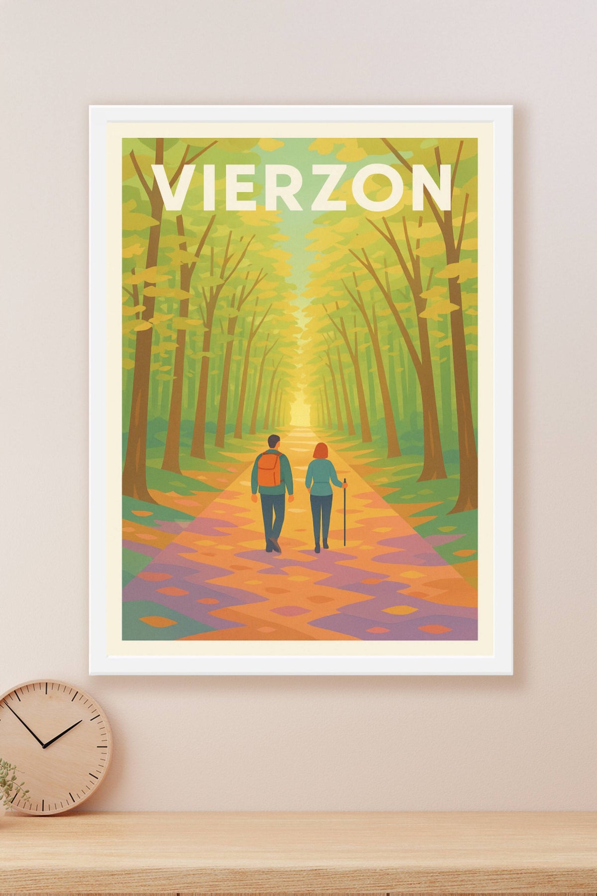 Affiche Vierzon — Promenade sereine en forêt · poster d'art de Vierzon
