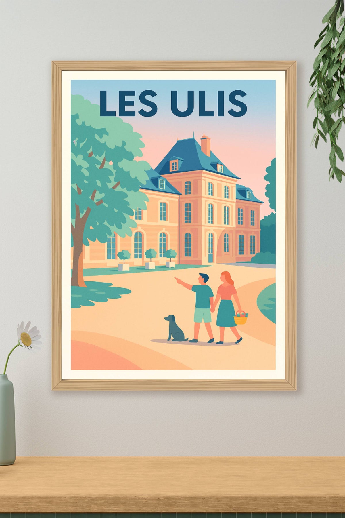 Affiche Les Ulis — Charme et sérénité au cœur de la ville · poster d'art de Les Ulis