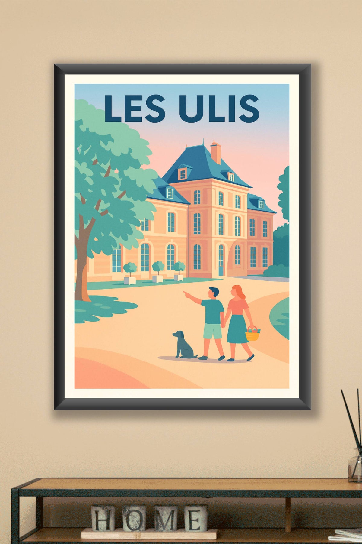 Affiche Les Ulis — Charme et sérénité au cœur de la ville · poster d'art de Les Ulis
