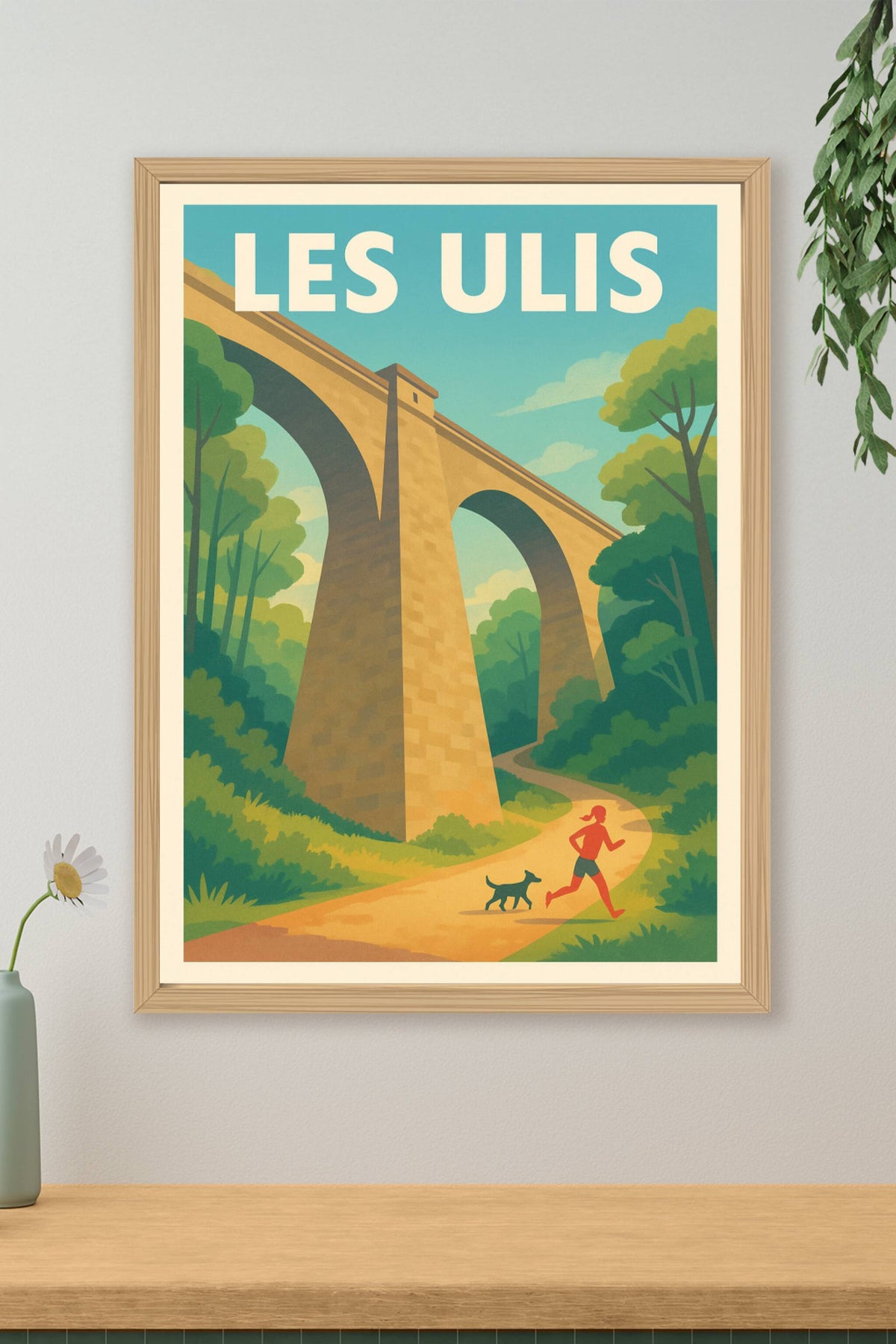 Affiche Les Ulis — Évasion nature sous le viaduc · poster d'art de Les Ulis