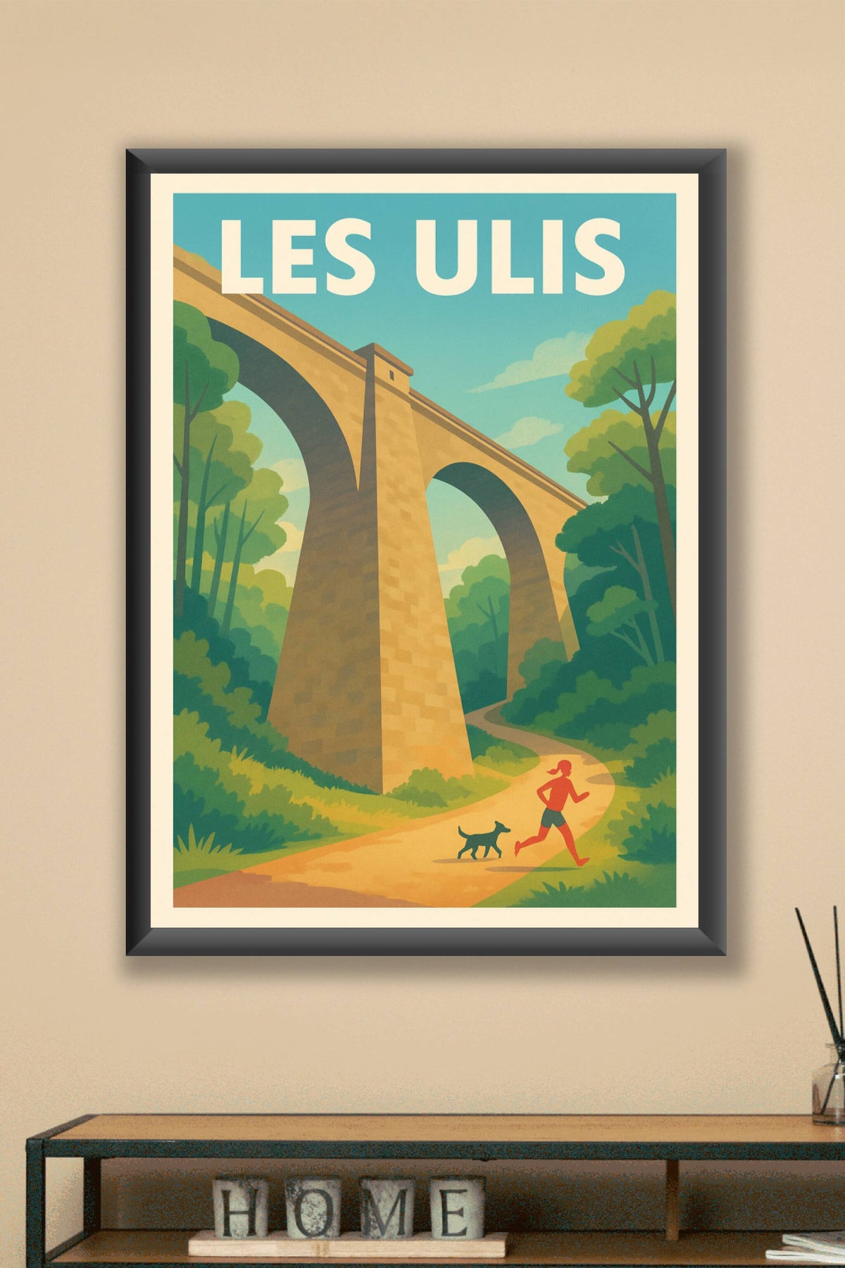 Affiche Les Ulis — Évasion nature sous le viaduc · poster d'art de Les Ulis