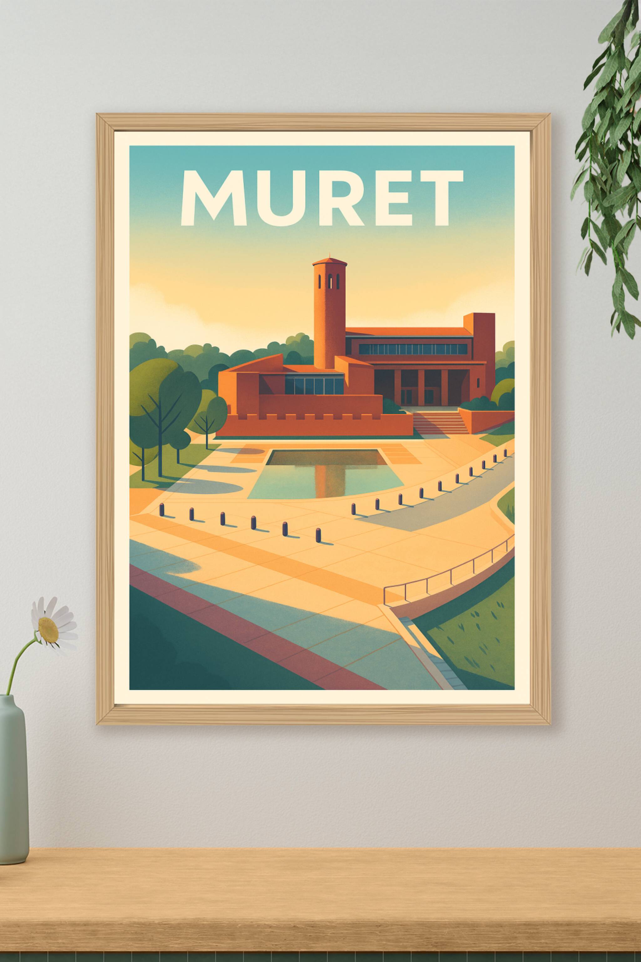 Affiche de Muret - Harmonie architecturale et nature apaisante
