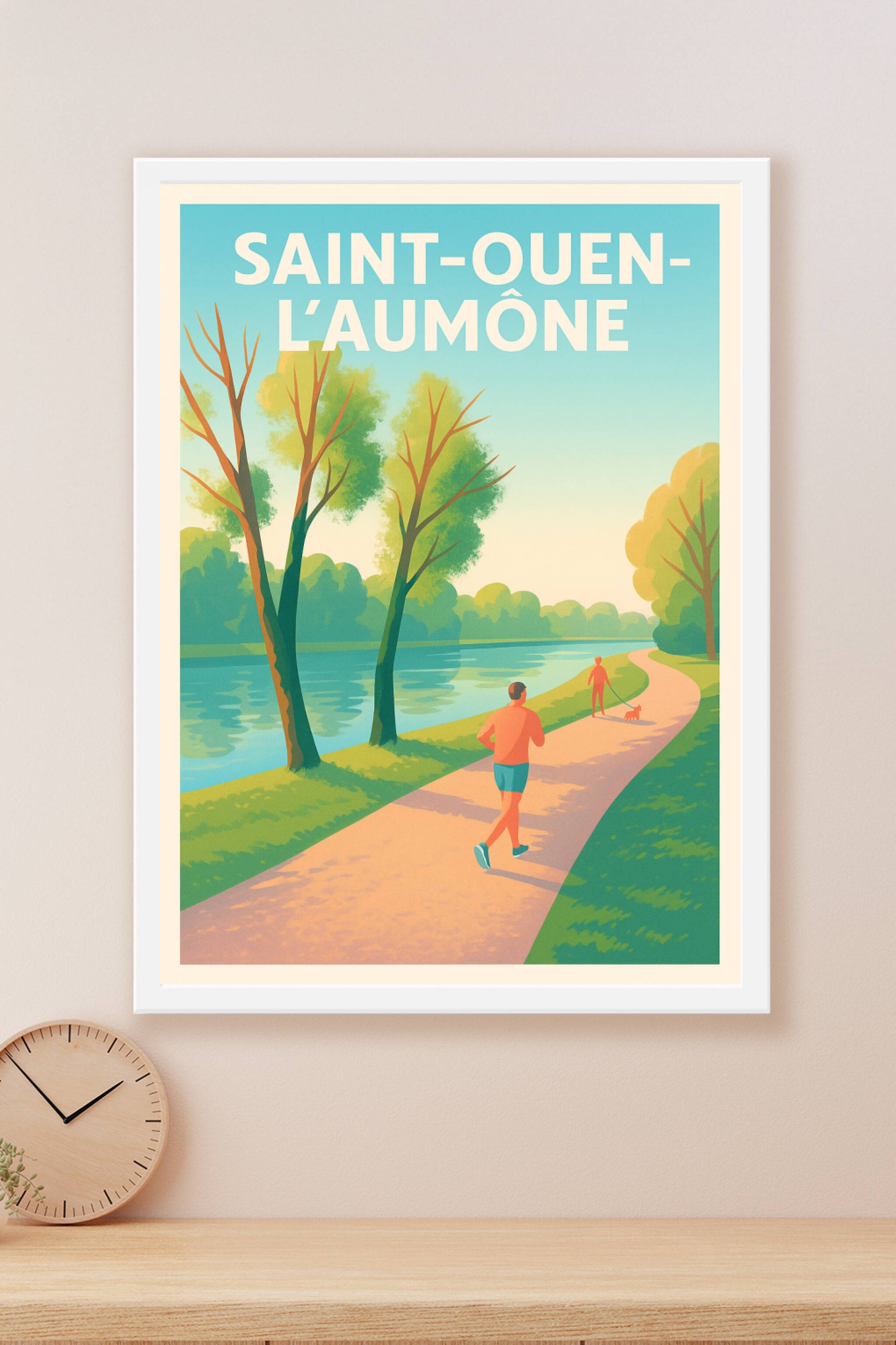Affiche Saint-Ouen-l'Aumône — Balade au fil de l'eau · poster d'art de Saint-Ouen-l'Aumône