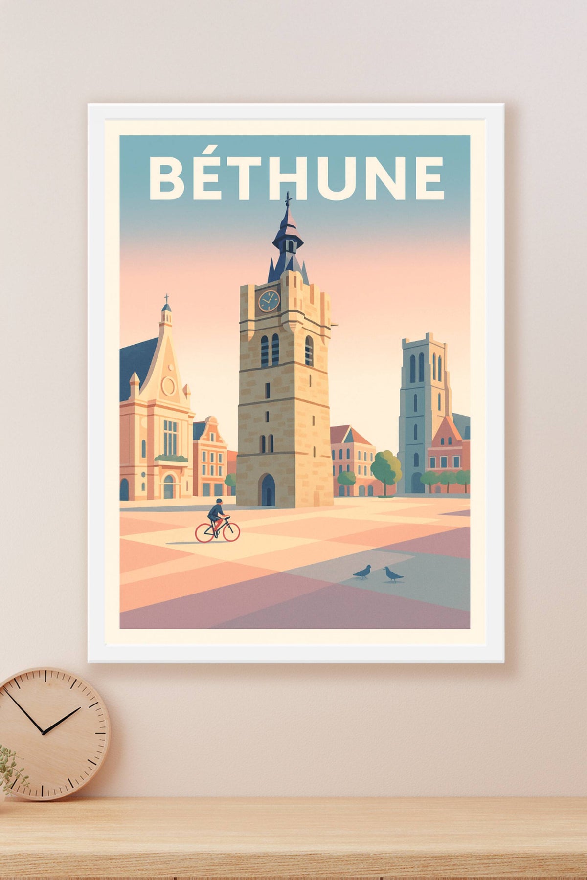 Affiche Béthune — Charme et sérénité au cœur de la vieille ville · poster d'art de Béthune