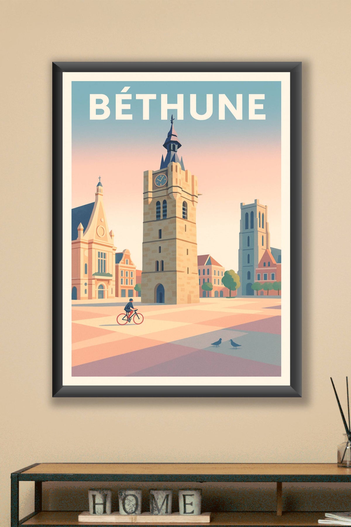 Affiche Béthune — Charme et sérénité au cœur de la vieille ville · poster d'art de Béthune