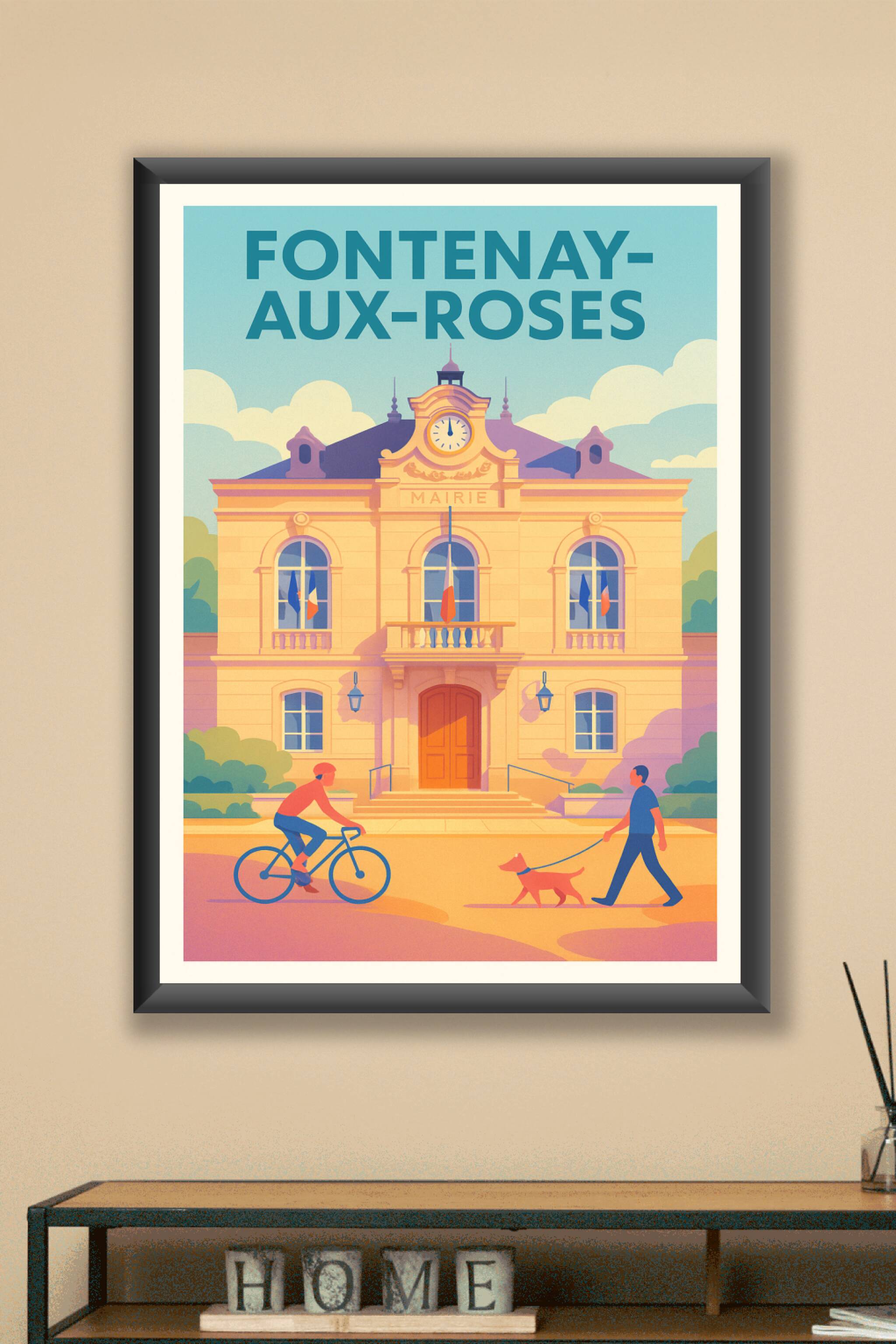 Affiche Fontenay-aux-Roses — Charme et sérénité au cœur de la ville · poster d'art de Fontenay-aux-Roses