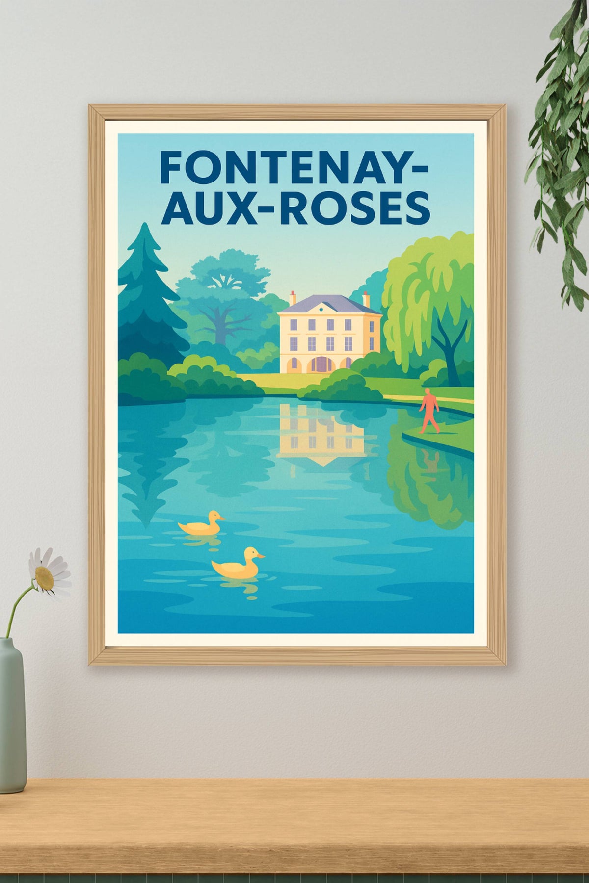 Affiche Fontenay-aux-Roses — Harmonie entre nature et élégance · poster d'art de Fontenay-aux-Roses
