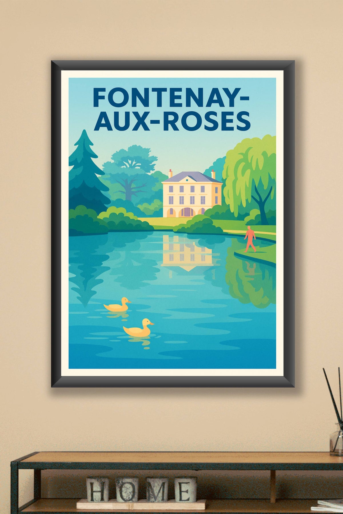 Affiche Fontenay-aux-Roses — Harmonie entre nature et élégance · poster d'art de Fontenay-aux-Roses