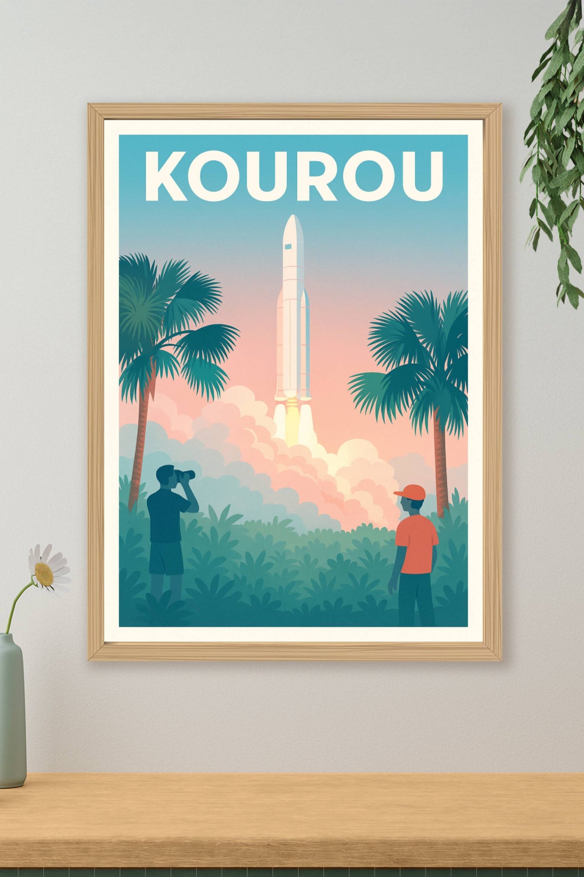 Affiche Kourou — Lancement vers les étoiles · poster d'art de Kourou