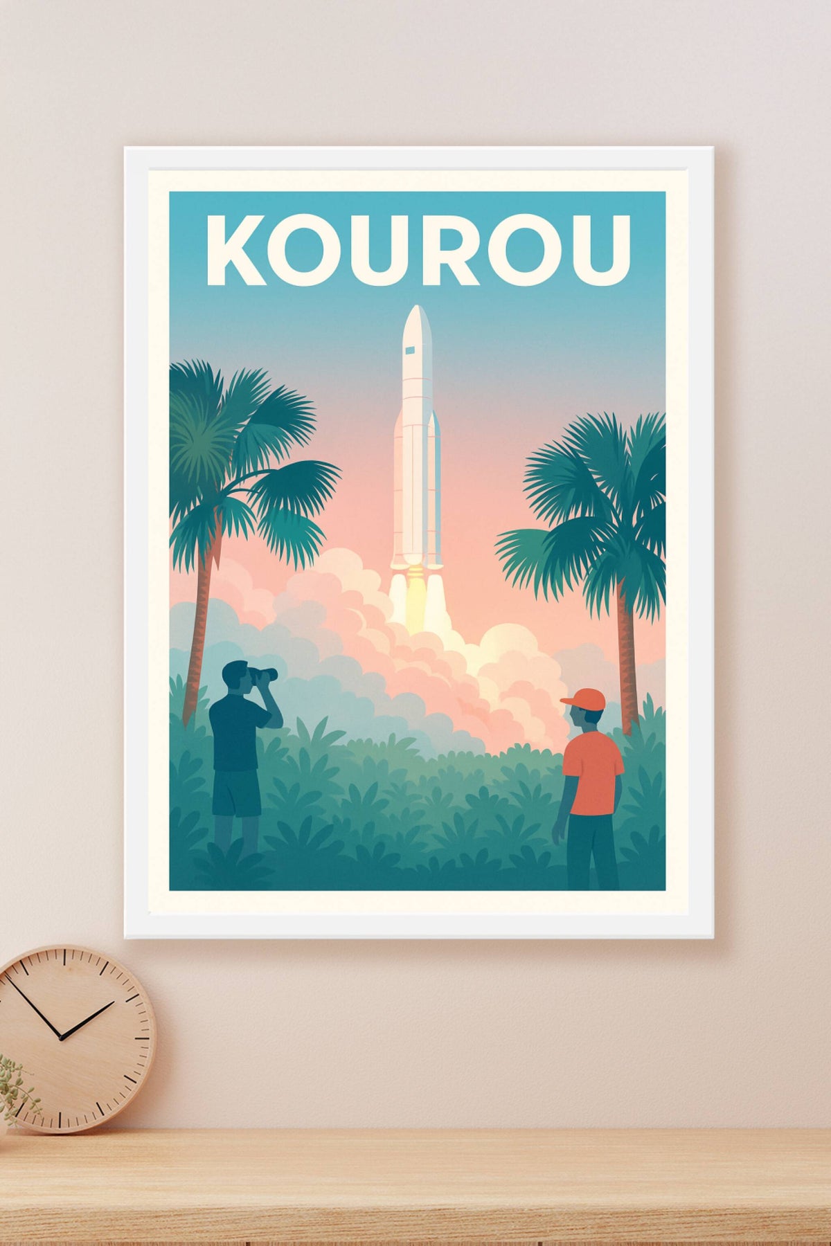 Affiche Kourou — Lancement vers les étoiles · poster d'art de Kourou