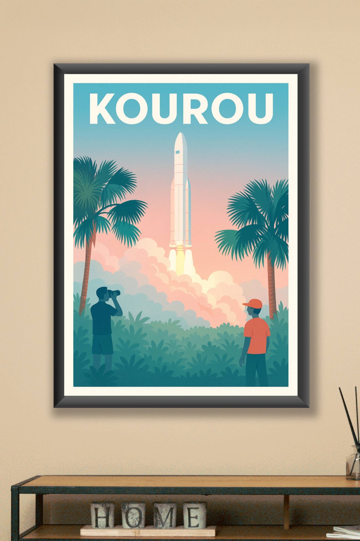 Affiche Kourou — Lancement vers les étoiles · poster d'art de Kourou