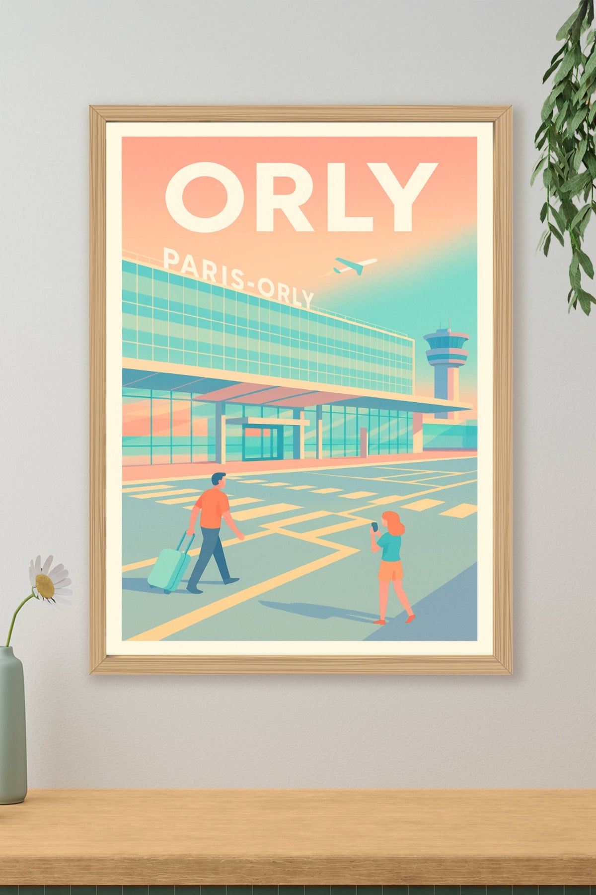 Affiche Orly — L'escale moderne au cœur de la région parisienne · poster d'art de Orly