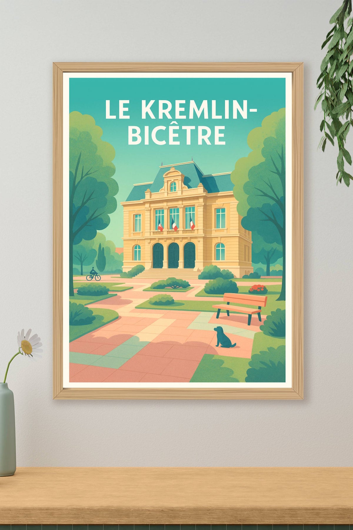 Affiche Le Kremlin-Bicêtre — Élégance et sérénité urbaine · poster d'art de Le Kremlin-Bicêtre