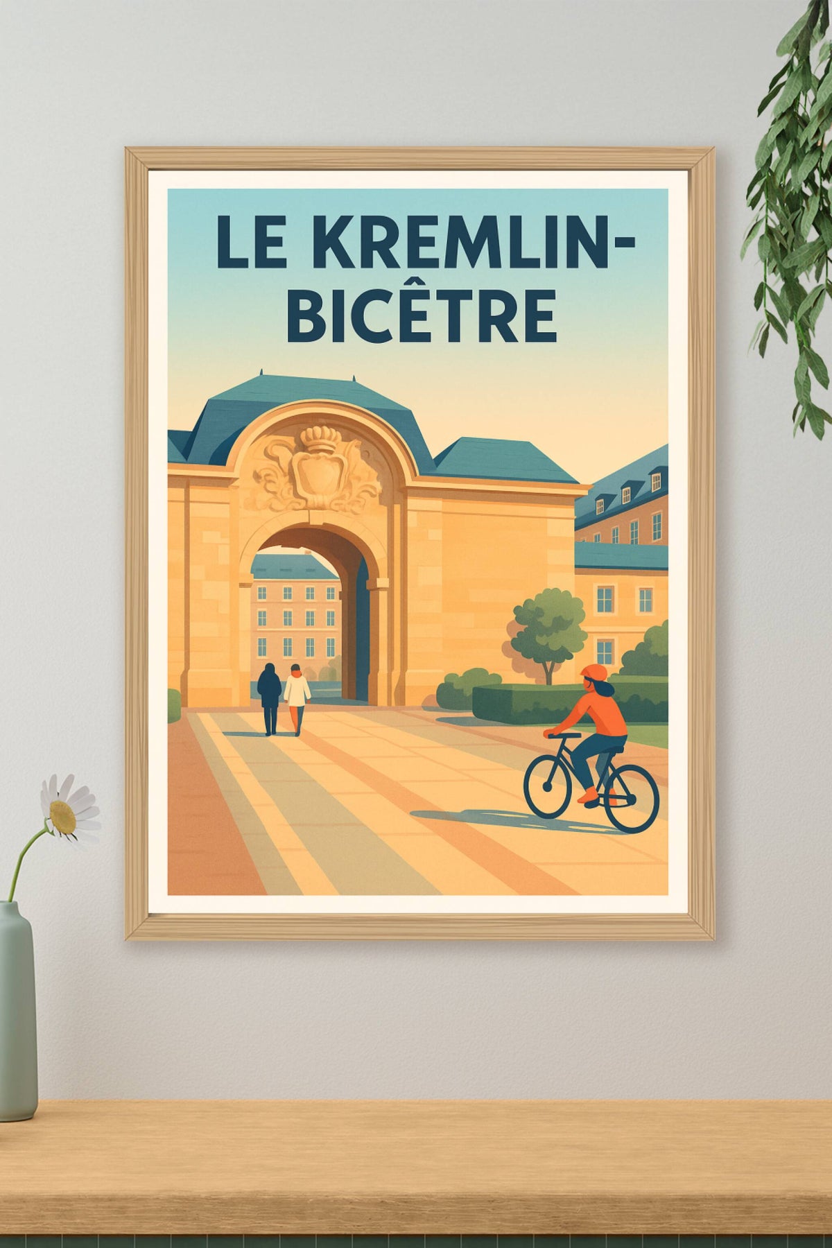Affiche Le Kremlin-Bicêtre — Charme et sérénité en ville · poster d'art de Le Kremlin-Bicêtre
