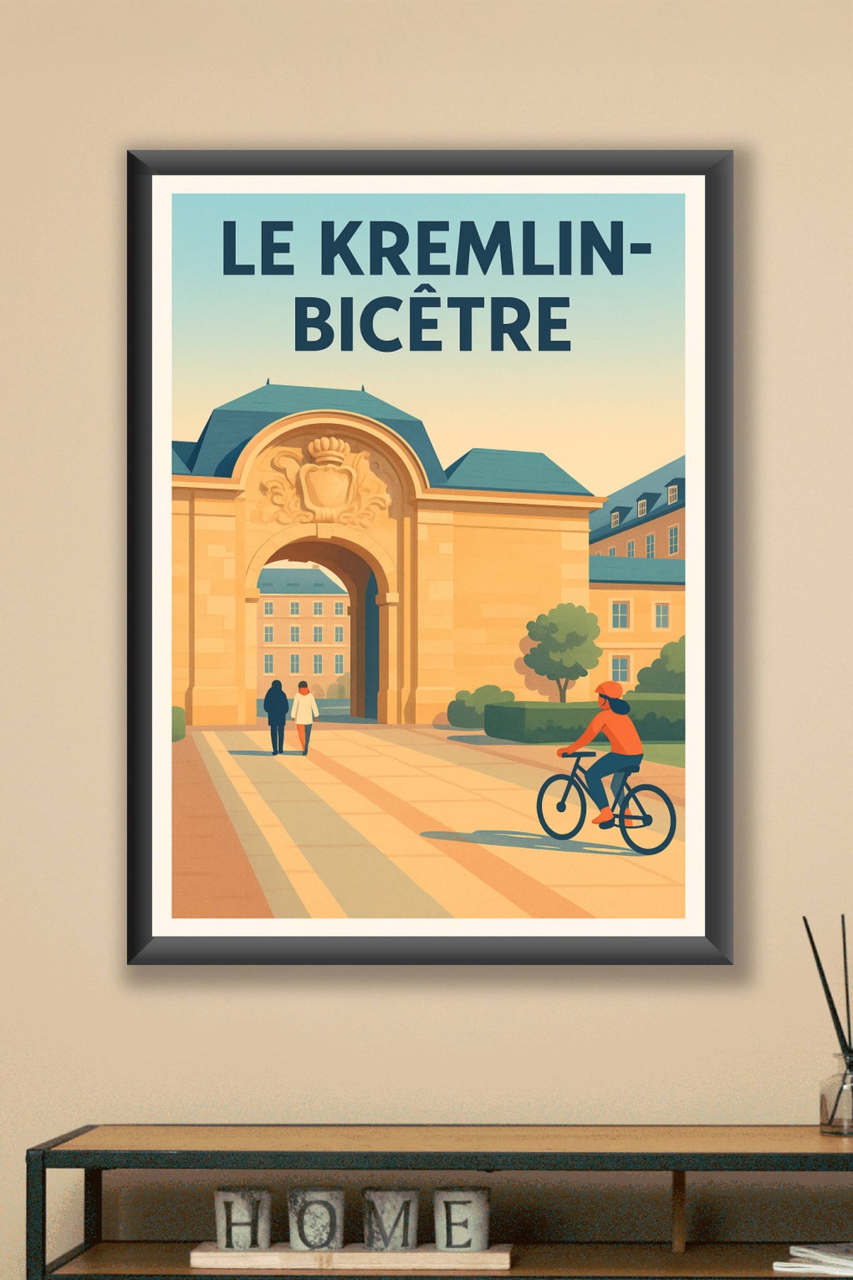 Affiche Le Kremlin-Bicêtre — Charme et sérénité en ville · poster d'art de Le Kremlin-Bicêtre