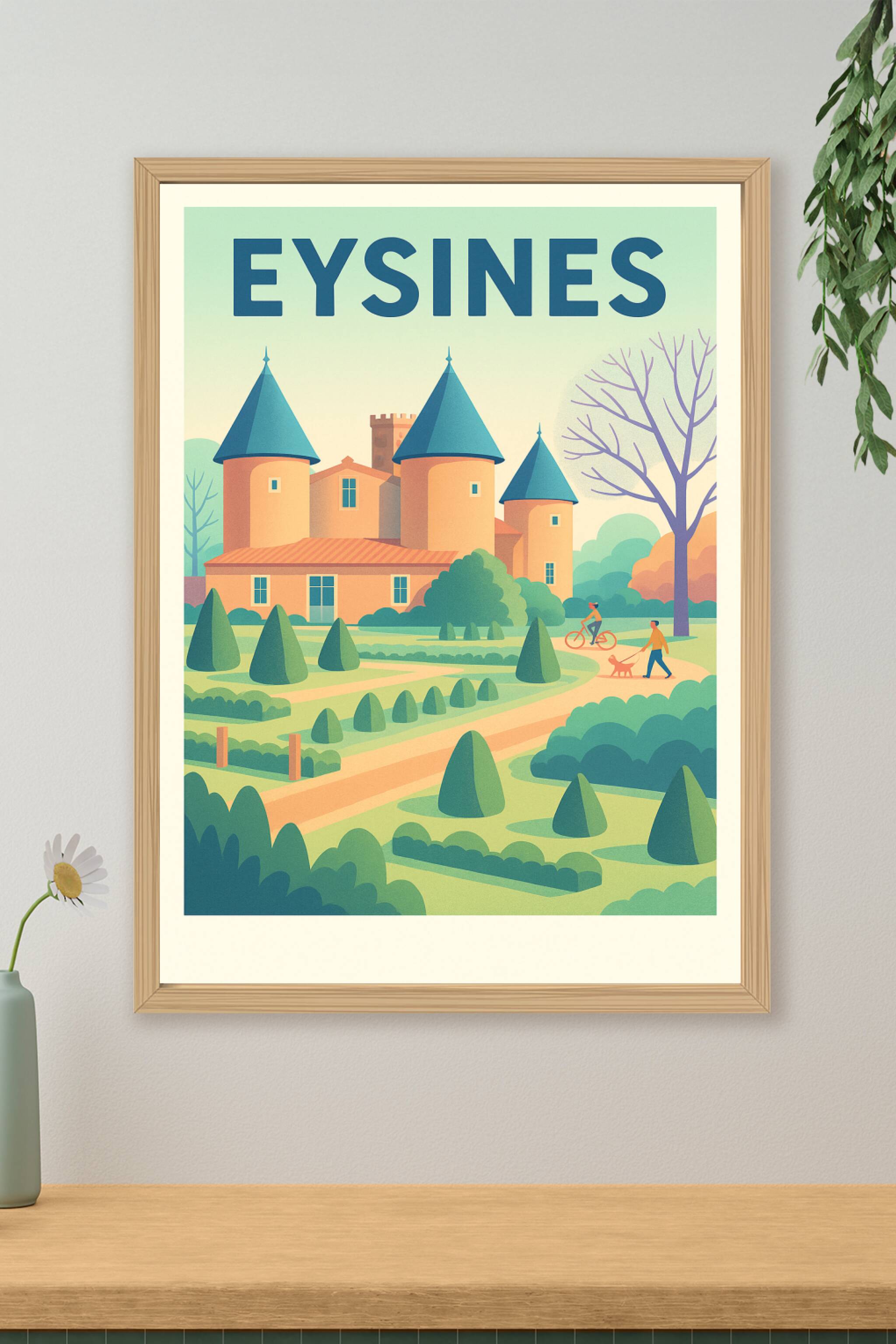 Affiche Eysines — Charme et sérénité en bordure de Bordeaux · poster d'art de Eysines
