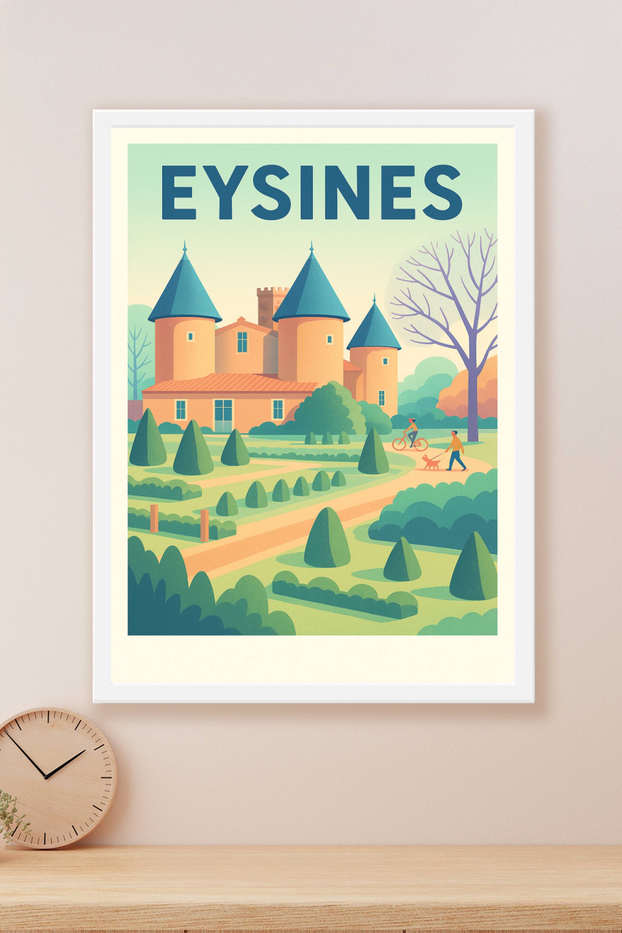 Affiche Eysines — Charme et sérénité en bordure de Bordeaux · poster d'art de Eysines