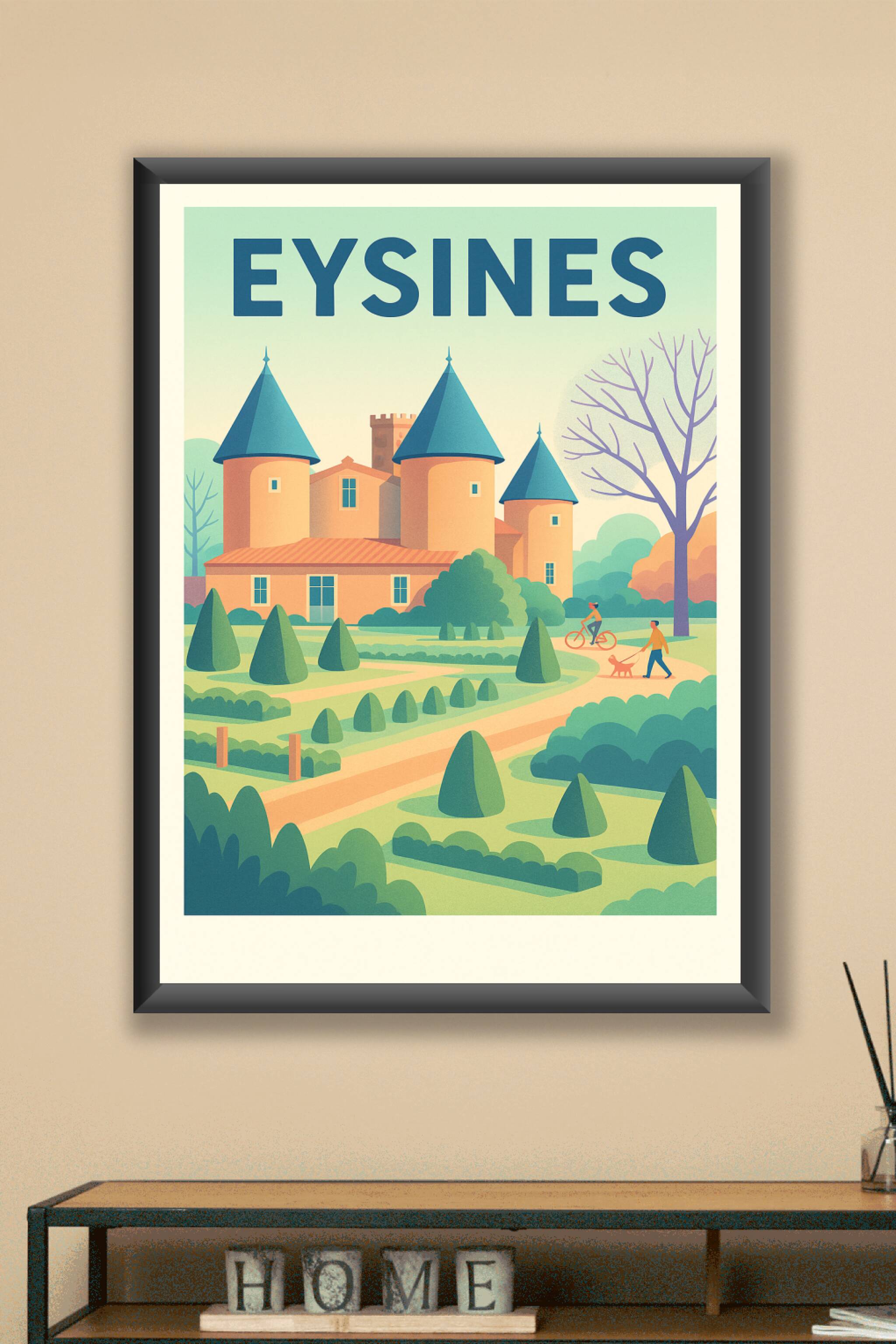 Affiche Eysines — Charme et sérénité en bordure de Bordeaux · poster d'art de Eysines
