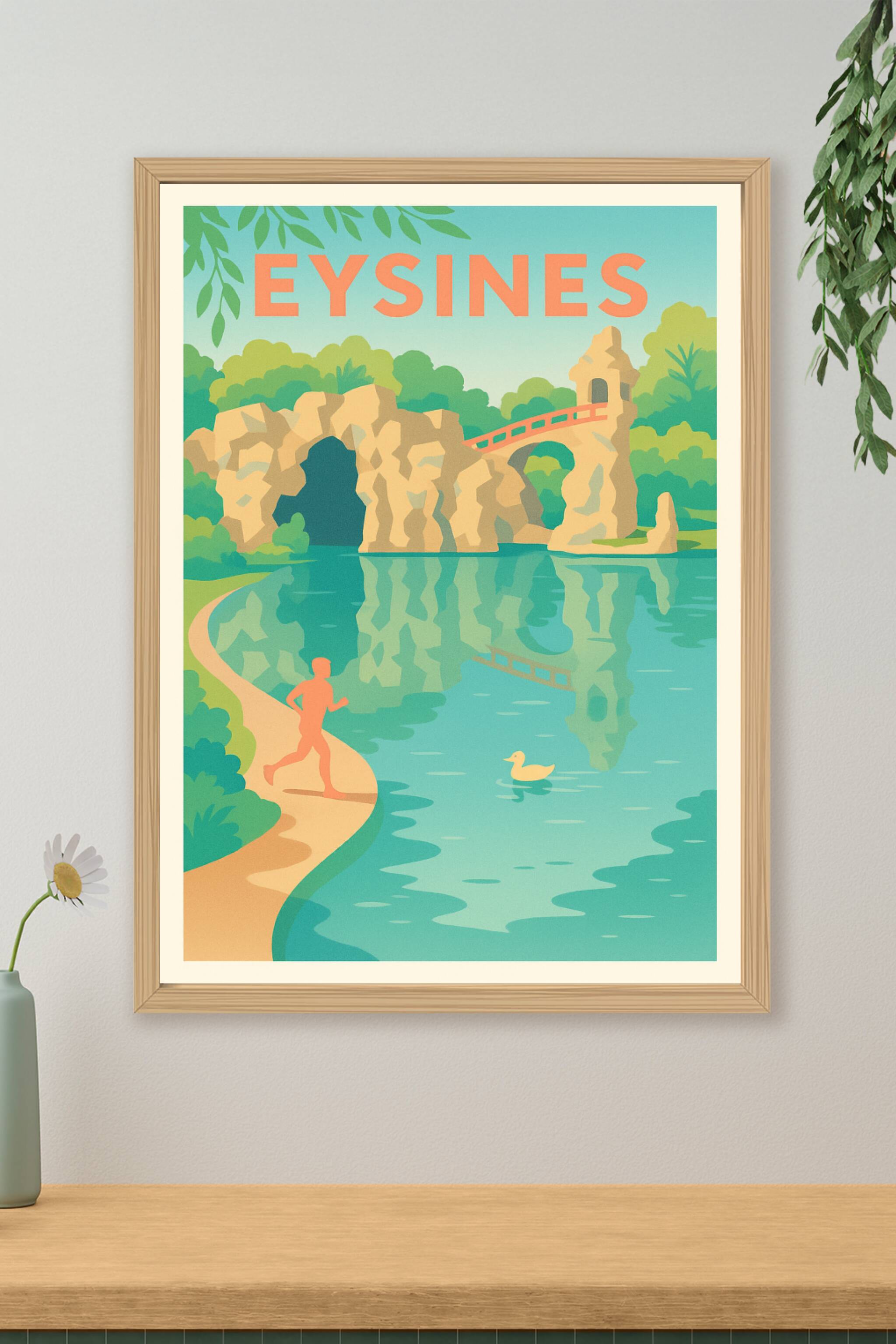 Affiche Eysines — Harmonie naturelle et détente au parc · poster d'art de Eysines
