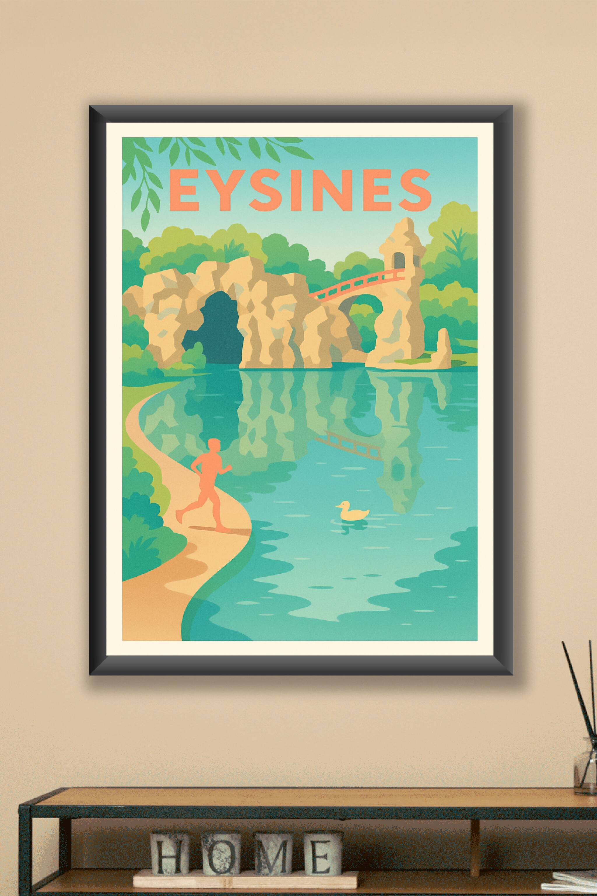 Affiche Eysines — Harmonie naturelle et détente au parc · poster d'art de Eysines