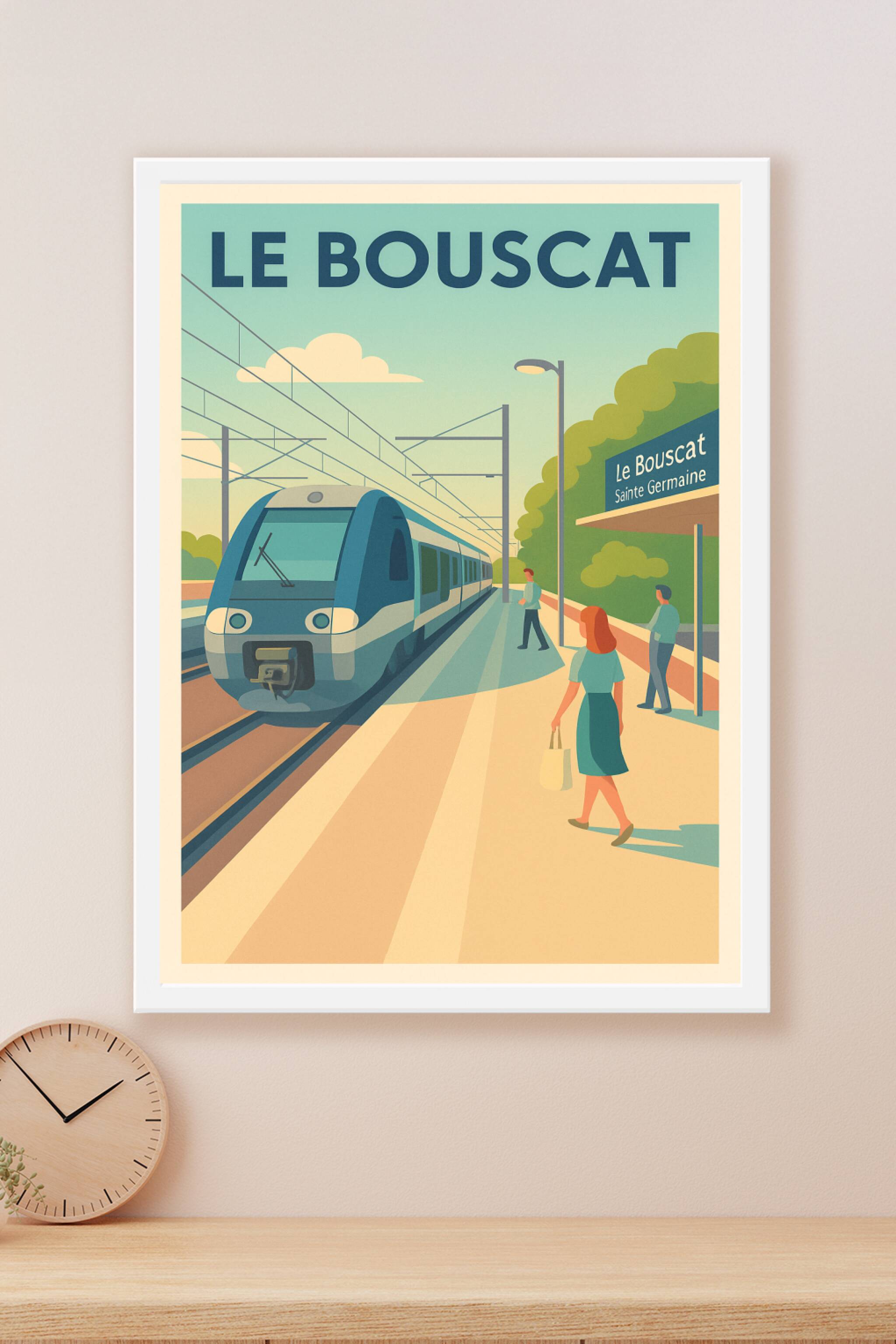 Affiche Le Bouscat — Escale Douce à la Gare Sainte Germaine · poster d'art de Le Bouscat