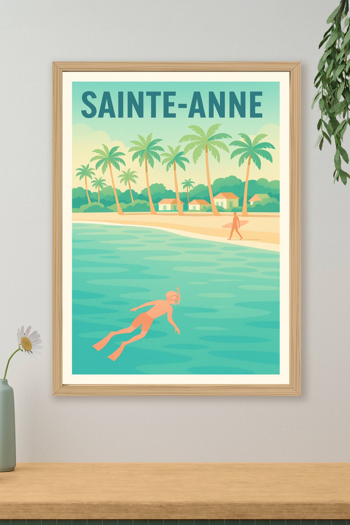 Affiche Sainte-Anne — Évasion tropicale et douceur de vie · poster d'art de Sainte-Anne