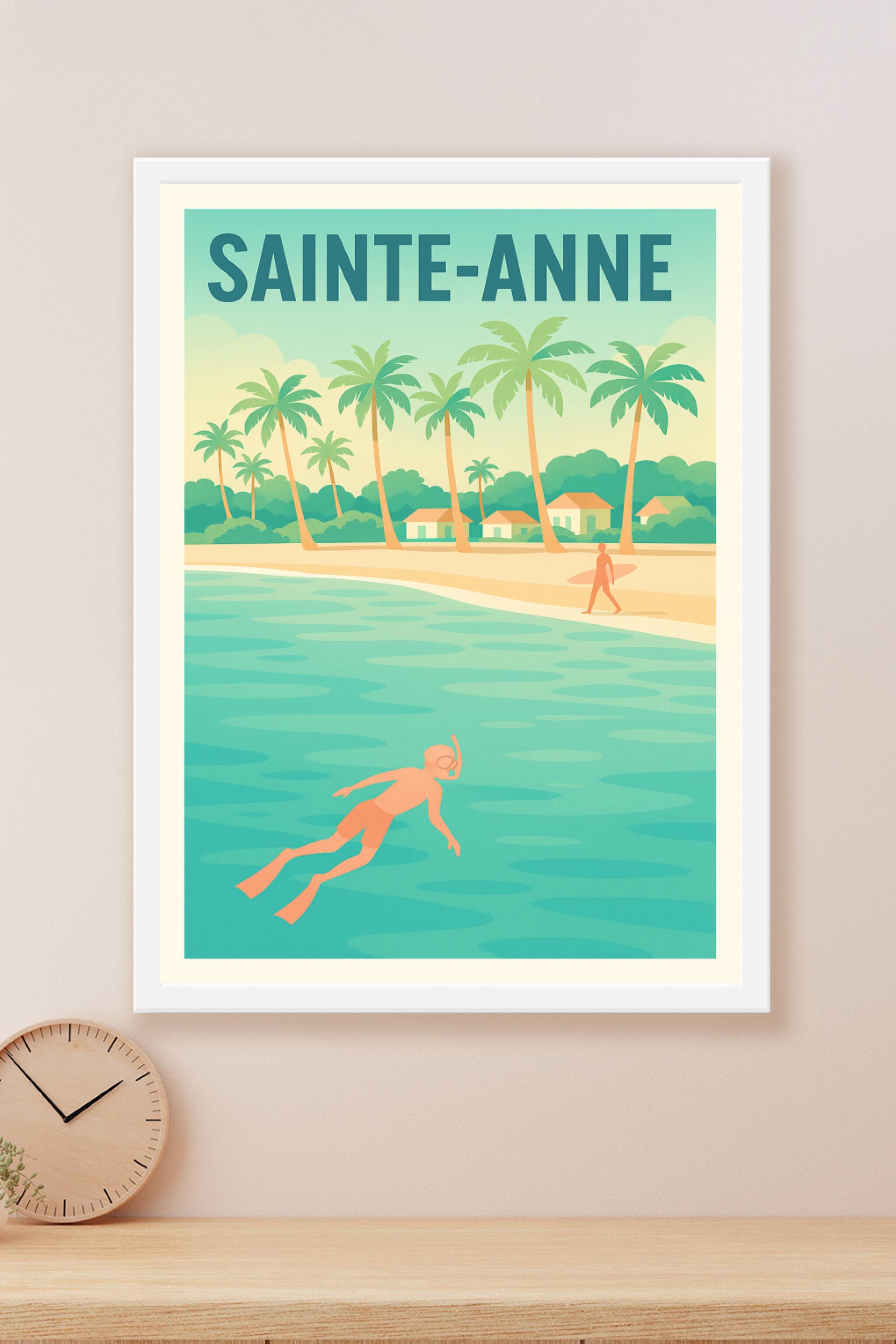 Affiche Sainte-Anne — Évasion tropicale et douceur de vie · poster d'art de Sainte-Anne