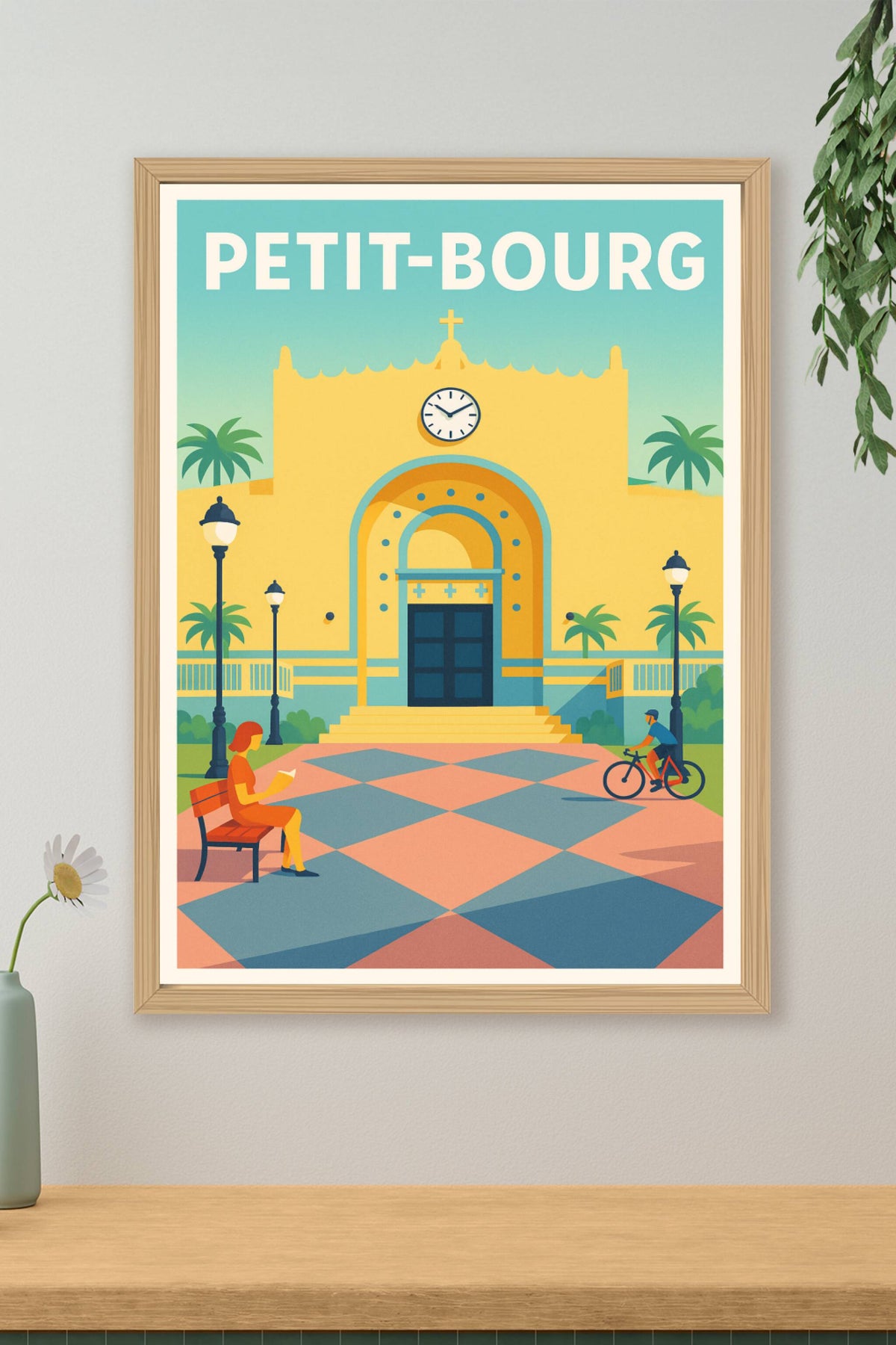 Affiche Petit-Bourg — Évasion colorée au cœur de la Guadeloupe · poster d'art de Petit-Bourg