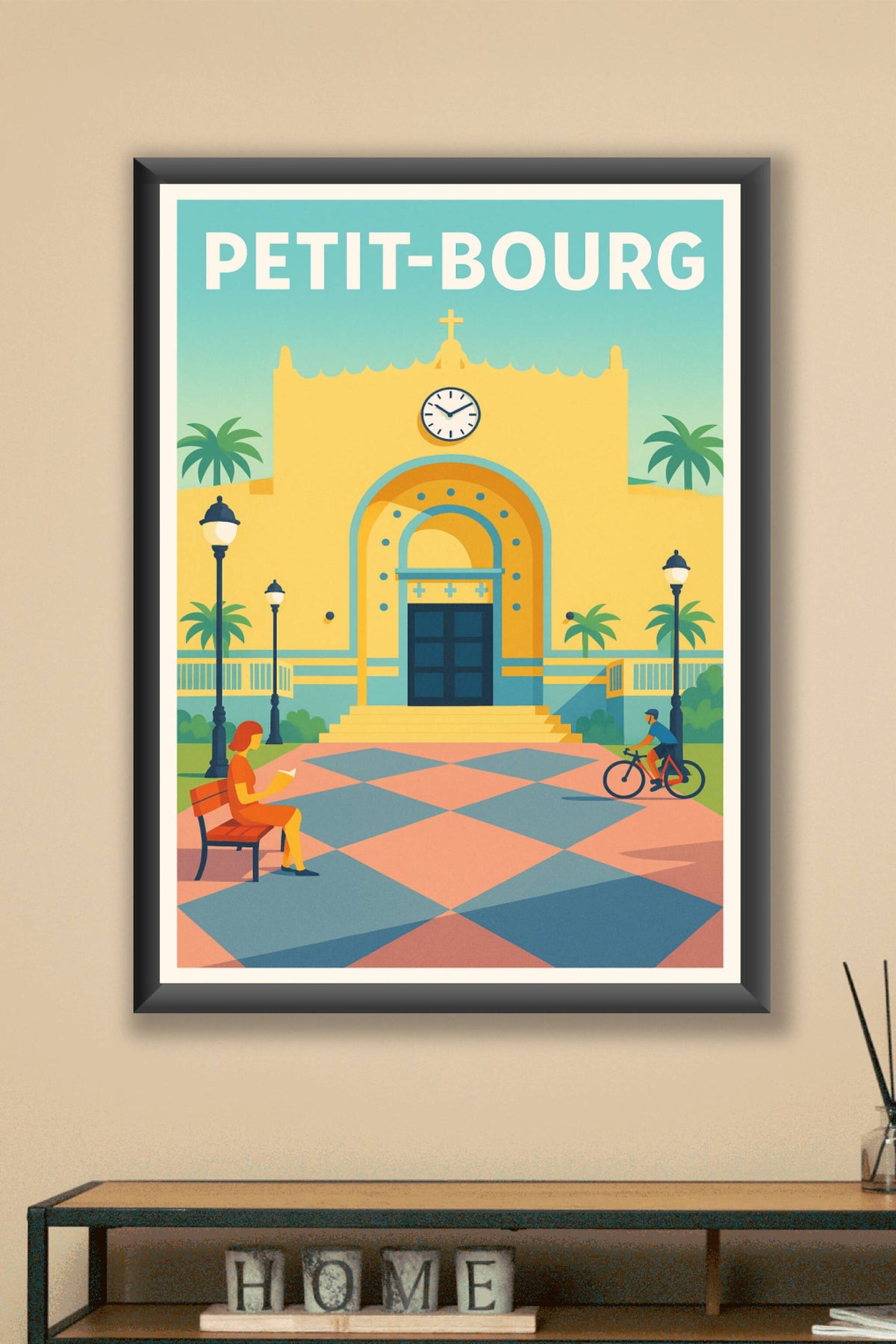 Affiche Petit-Bourg — Évasion colorée au cœur de la Guadeloupe · poster d'art de Petit-Bourg
