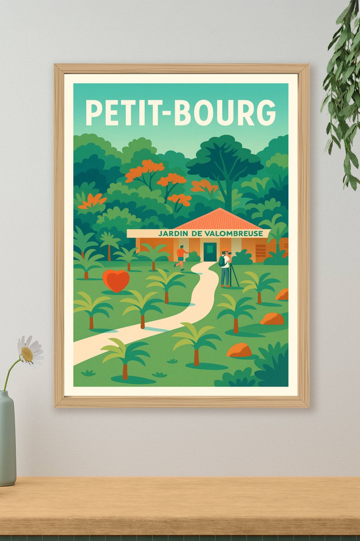 Affiche Petit-Bourg — Évasion au Jardin de Valombreuse · poster d'art de Petit-Bourg