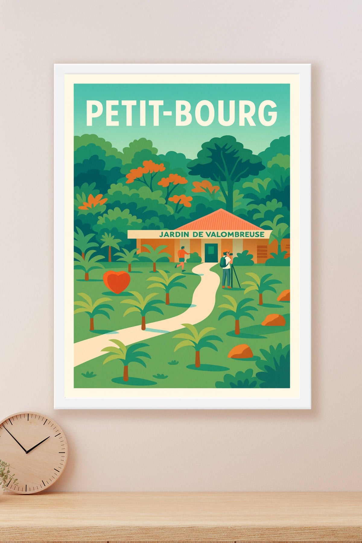 Affiche Petit-Bourg — Évasion au Jardin de Valombreuse · poster d'art de Petit-Bourg