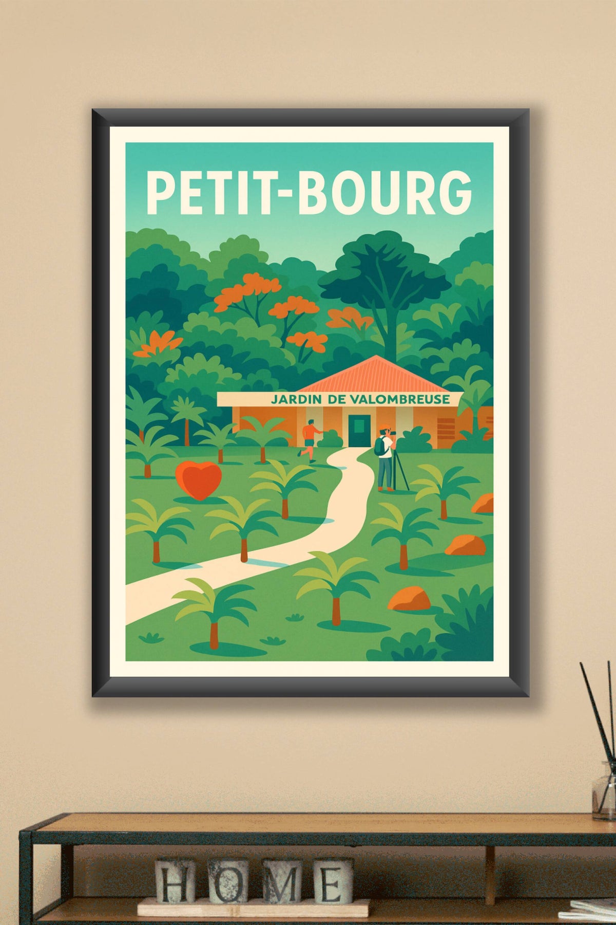 Affiche Petit-Bourg — Évasion au Jardin de Valombreuse · poster d'art de Petit-Bourg