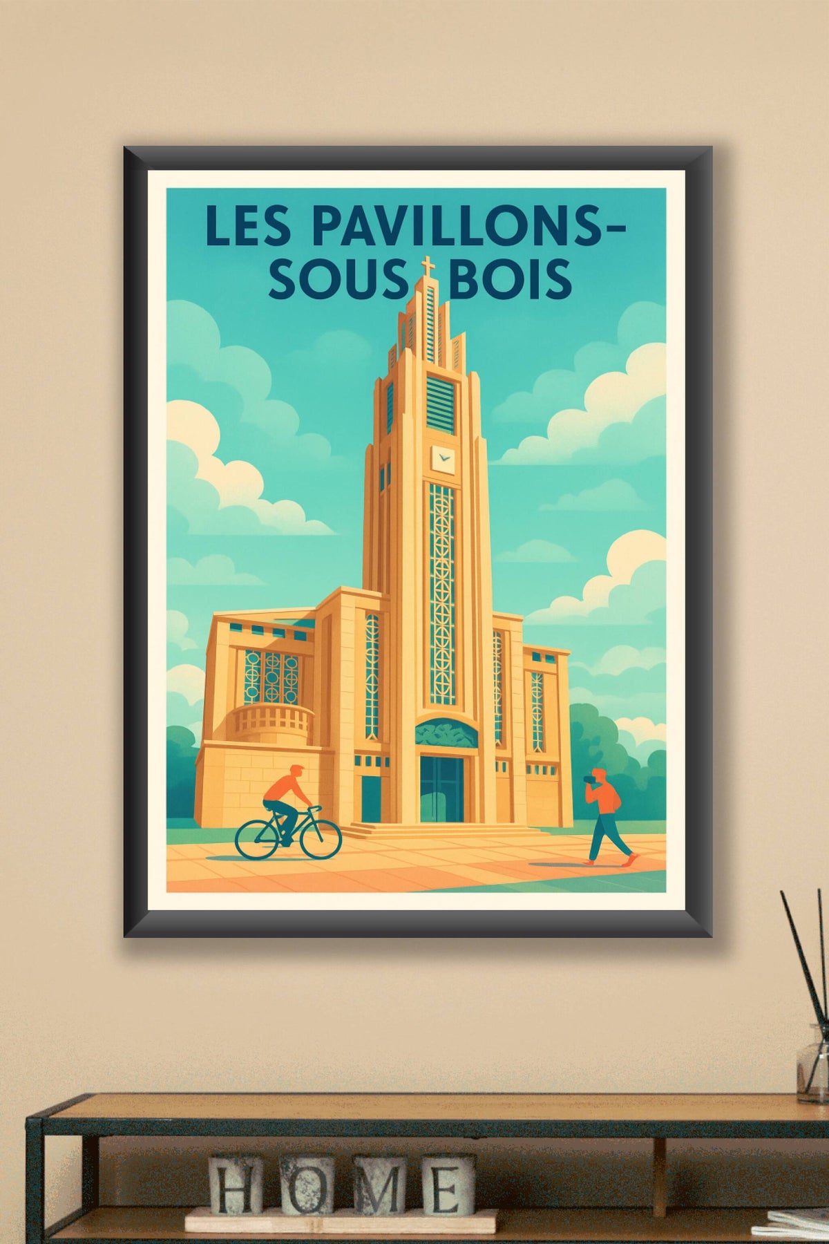 Affiche Les Pavillons-sous-Bois — L'élégance architecturale au cœur de la ville · poster d'art de Les Pavillons-sous-Bois