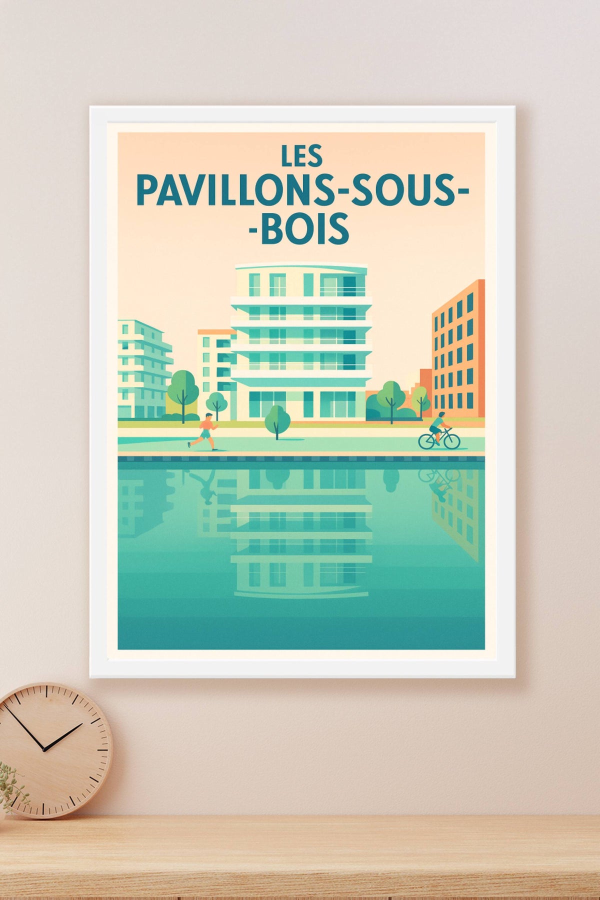 Affiche Les Pavillons-sous-Bois — Évasion urbaine et nature apaisante · poster d'art de Les Pavillons-sous-Bois