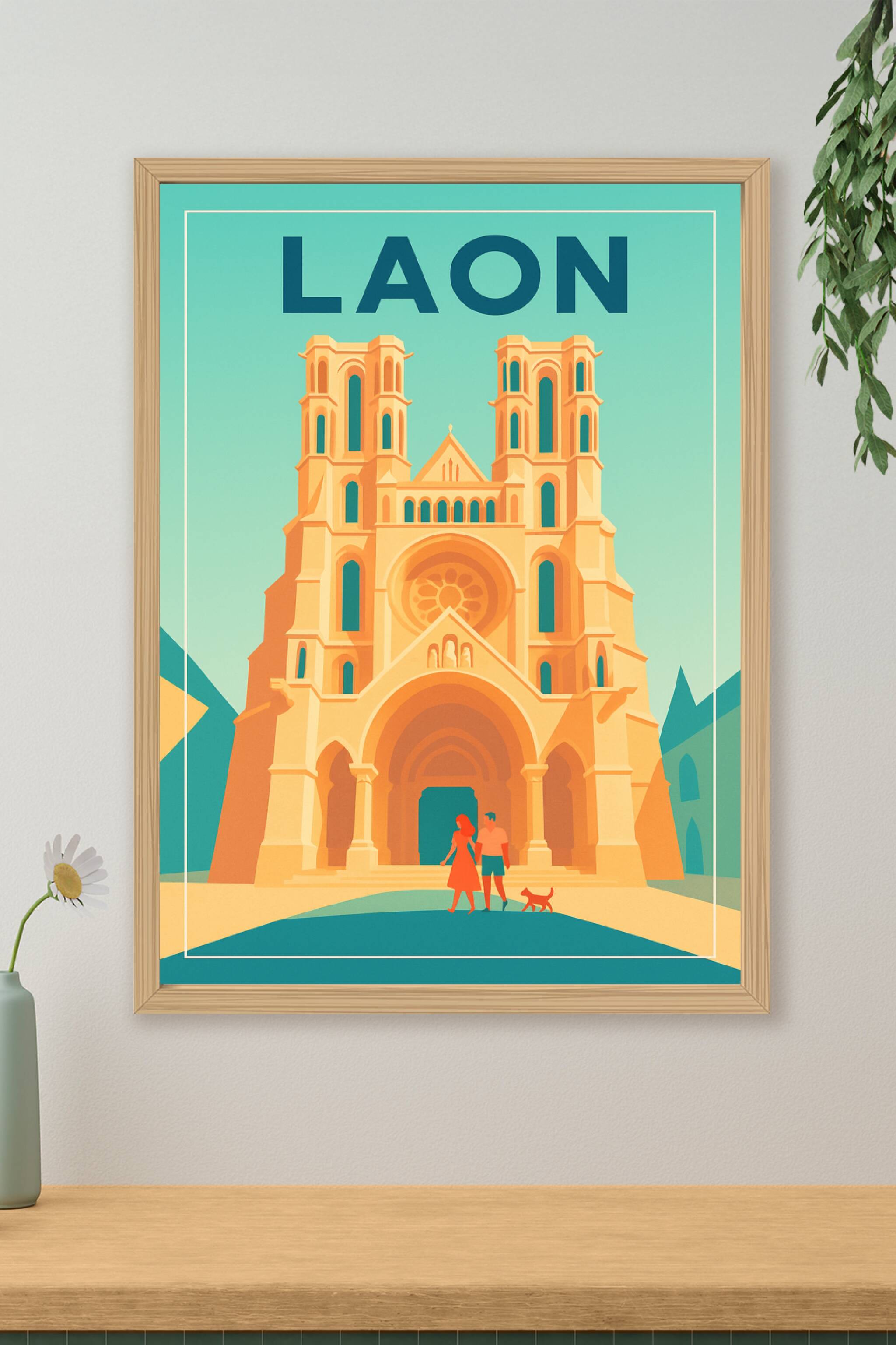 Affiche de Laon - Charme et histoire médiévale